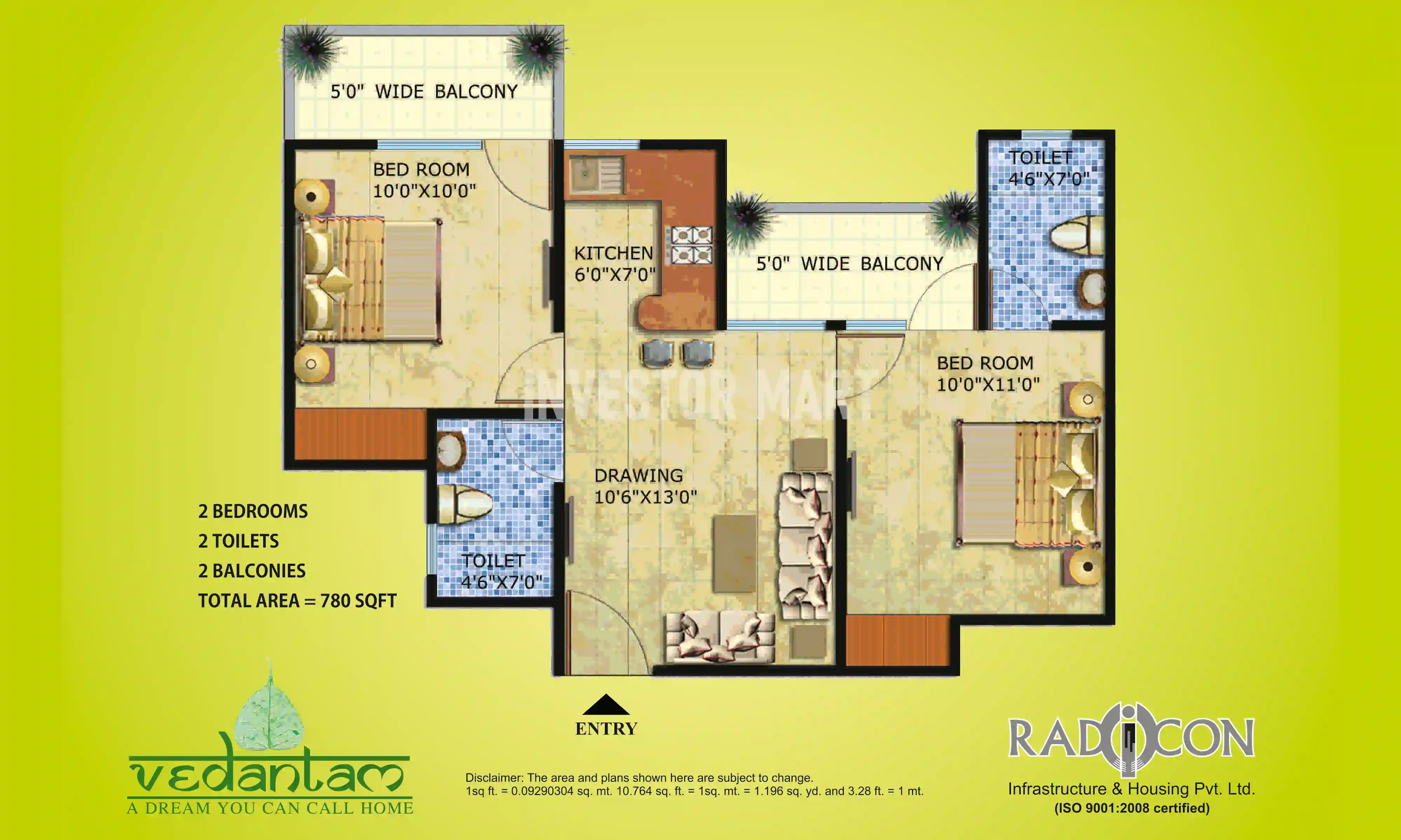 780 Sqft