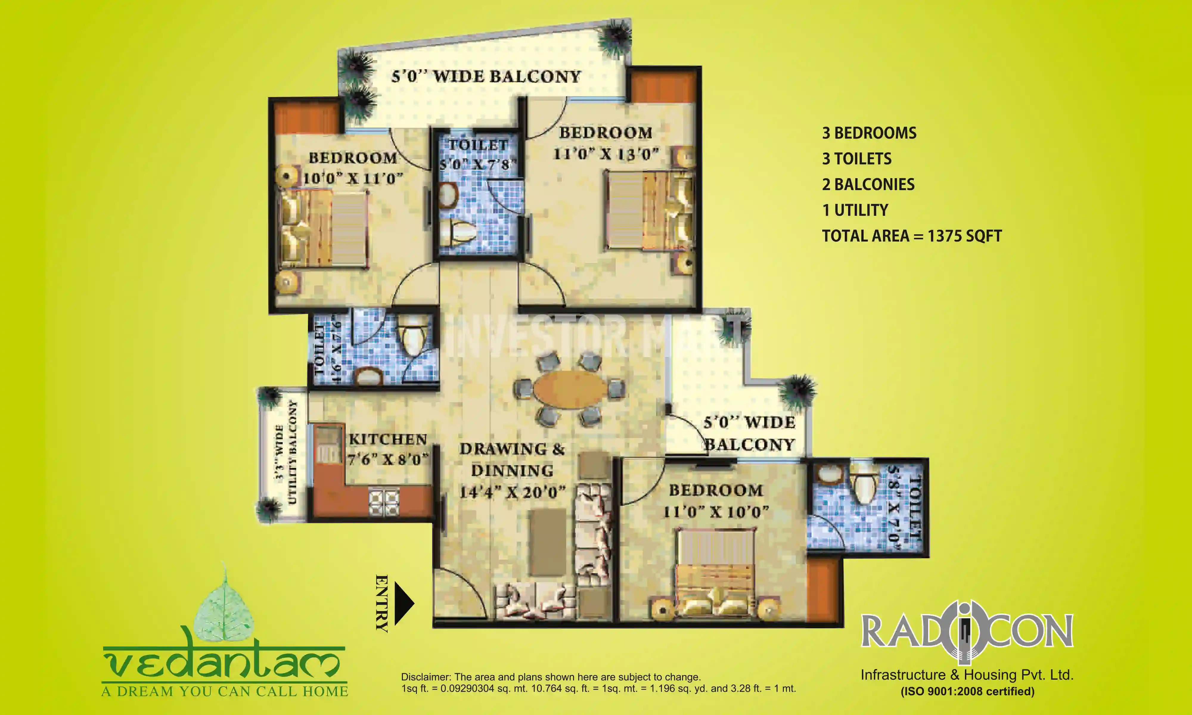 1375 Sqft