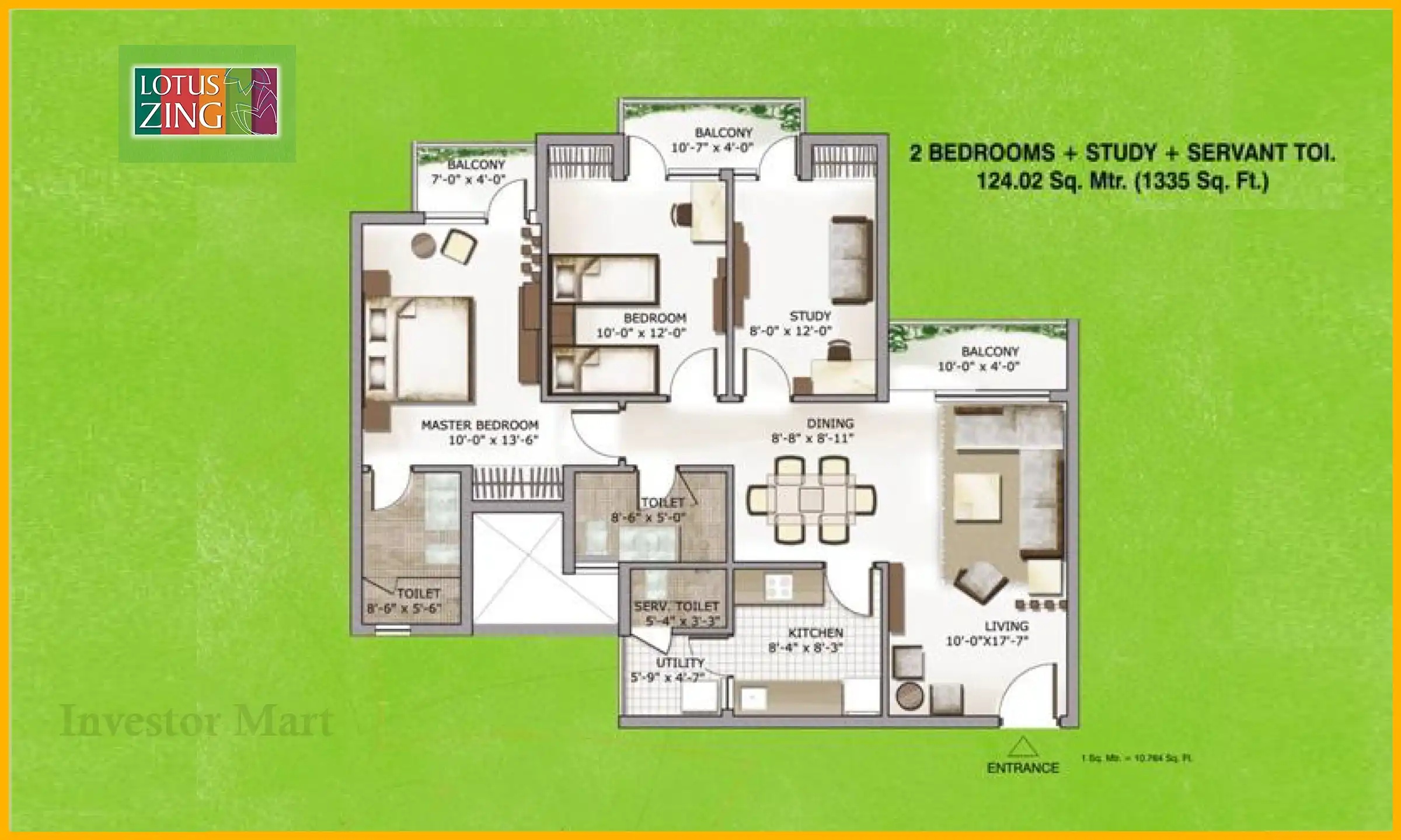 1335 Sqft