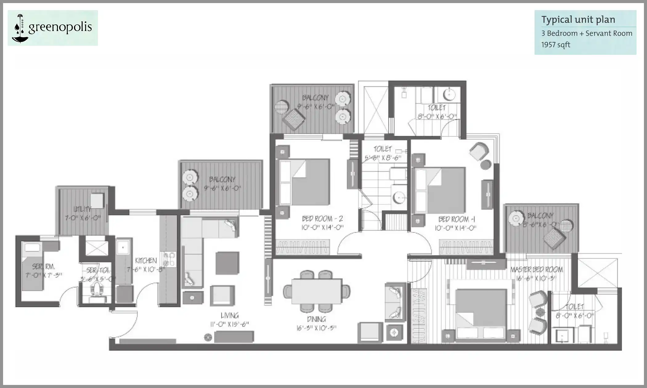 1957 Sqft