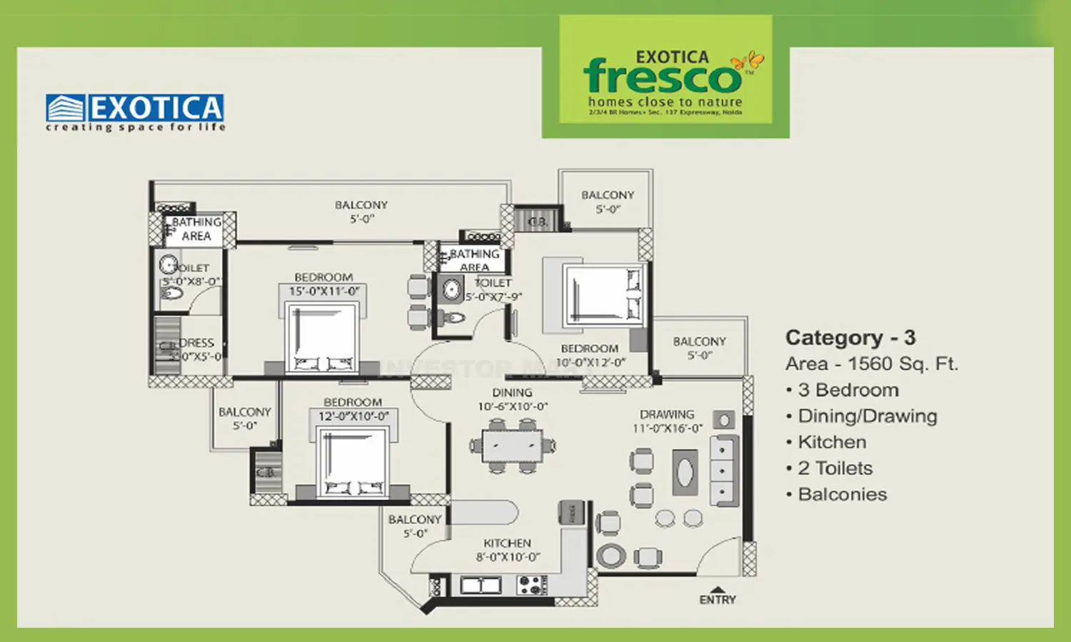 1560 Sqft