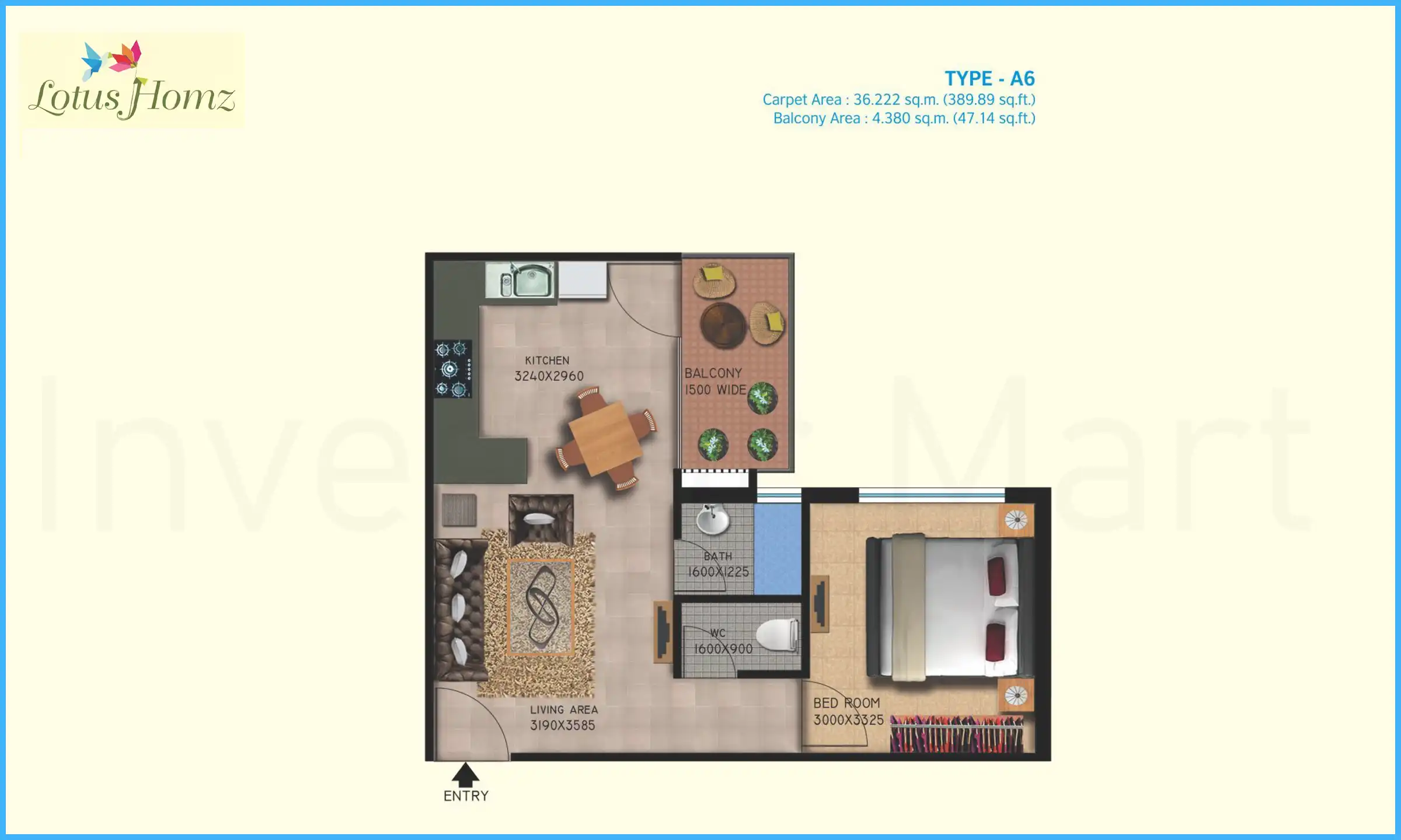 390 Sqft