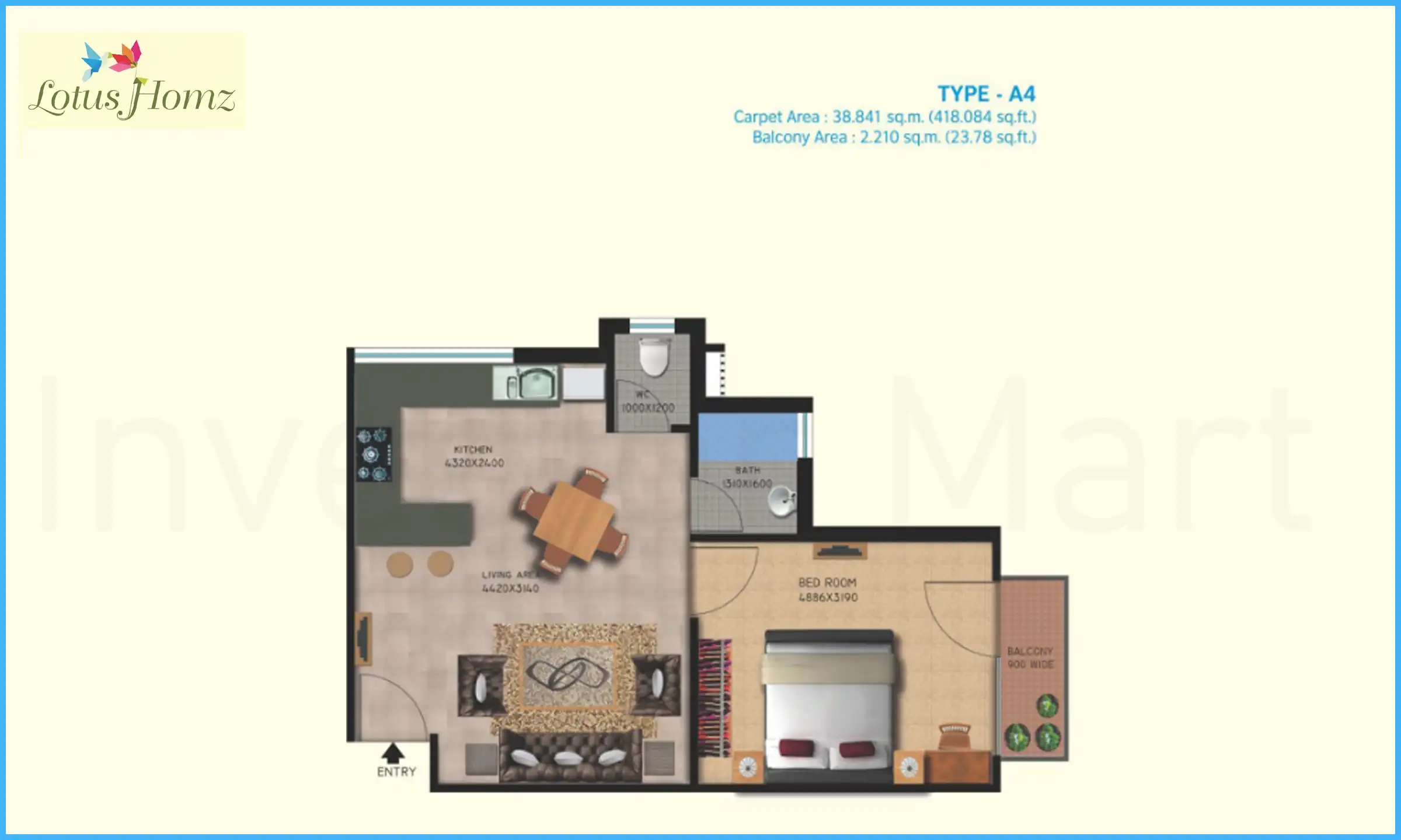418 Sqft