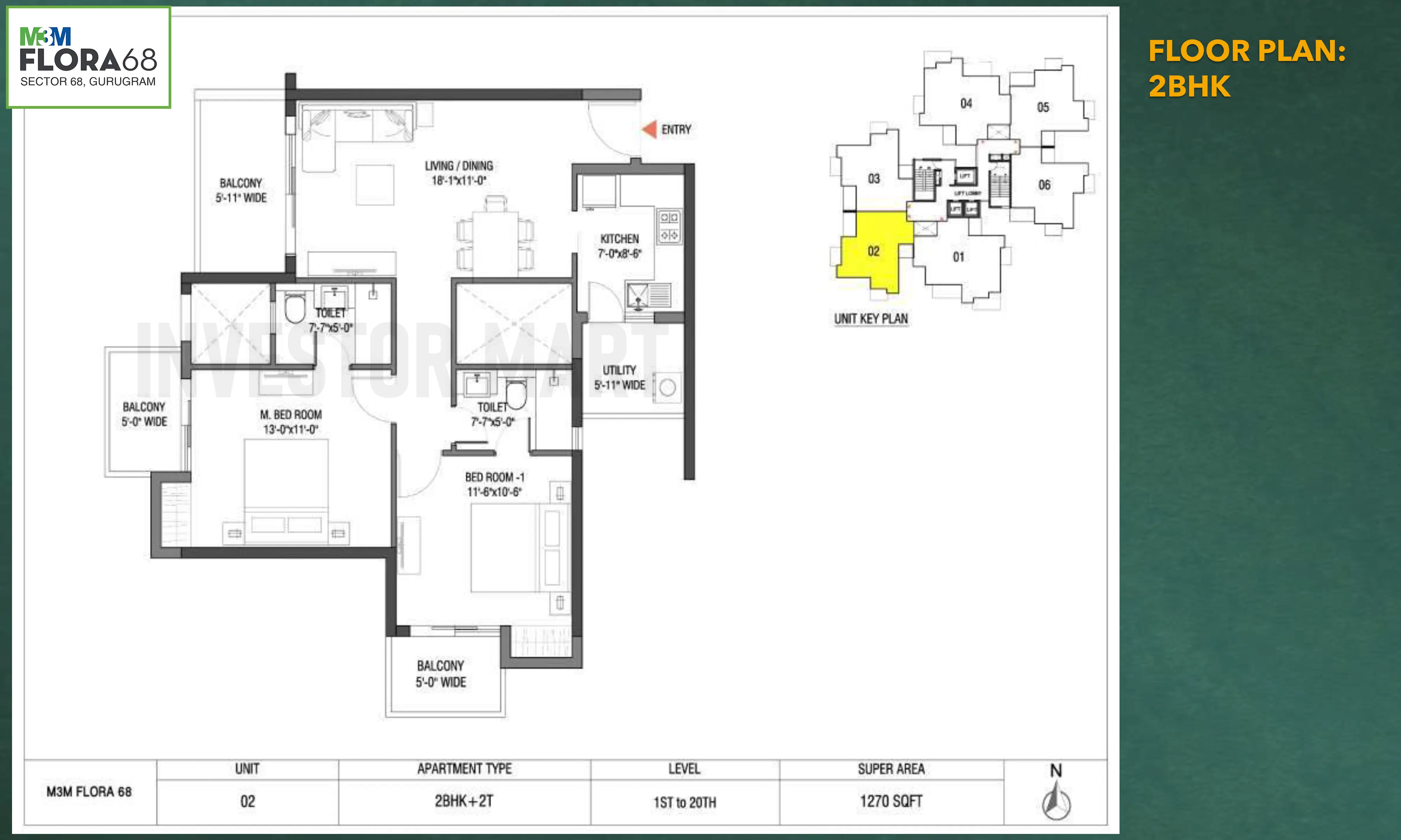 1270 Sqft