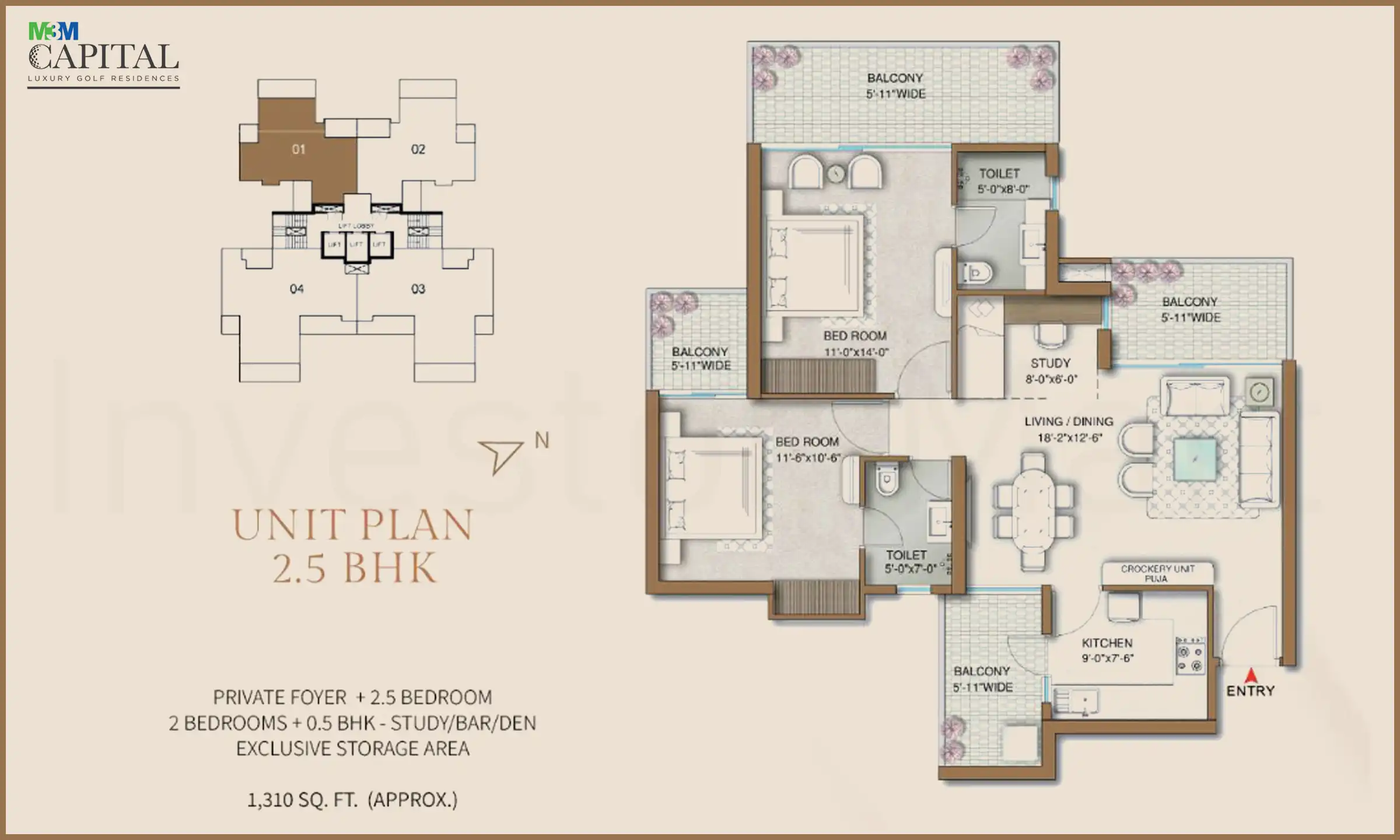 1310 Sqft