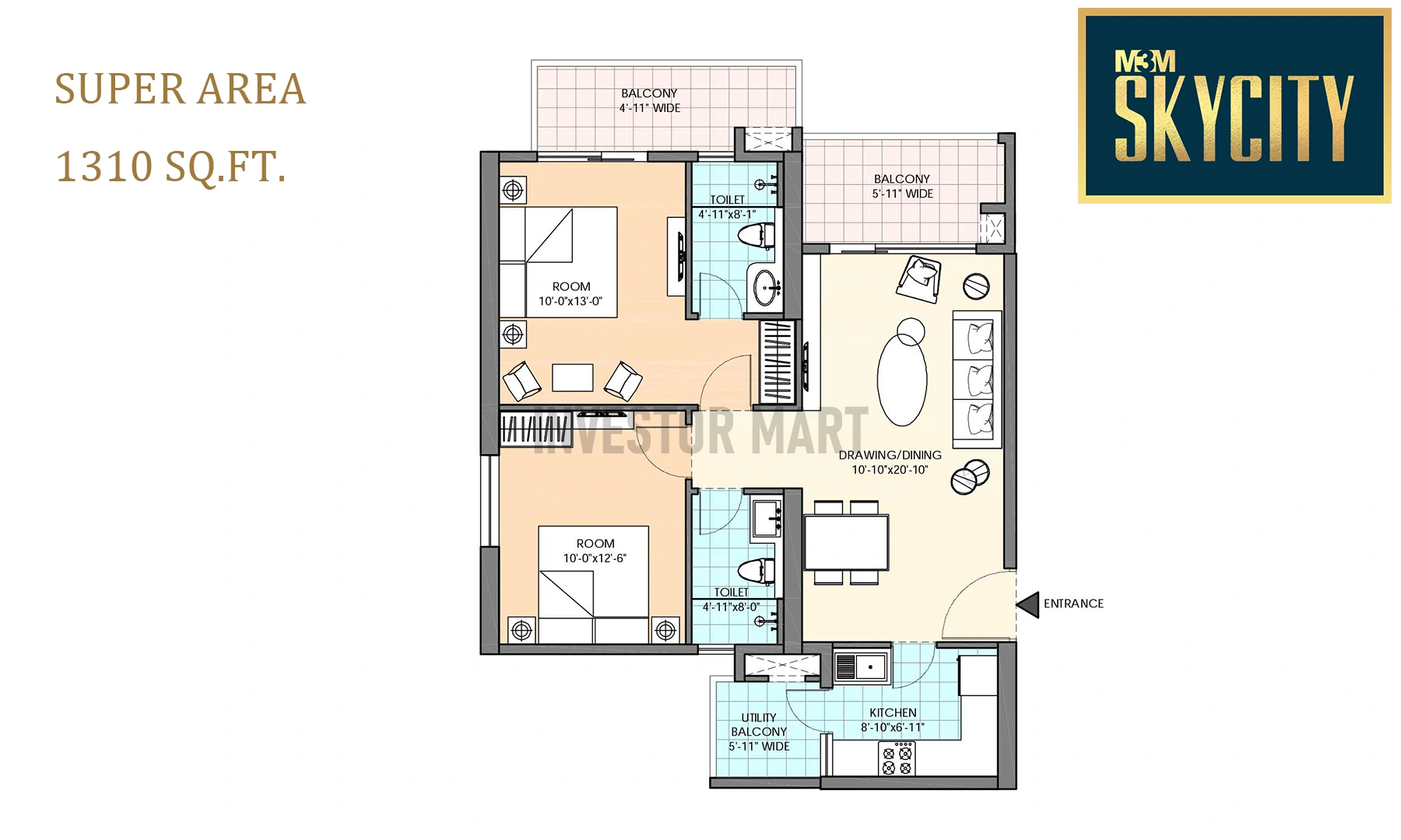 1310 Sqft