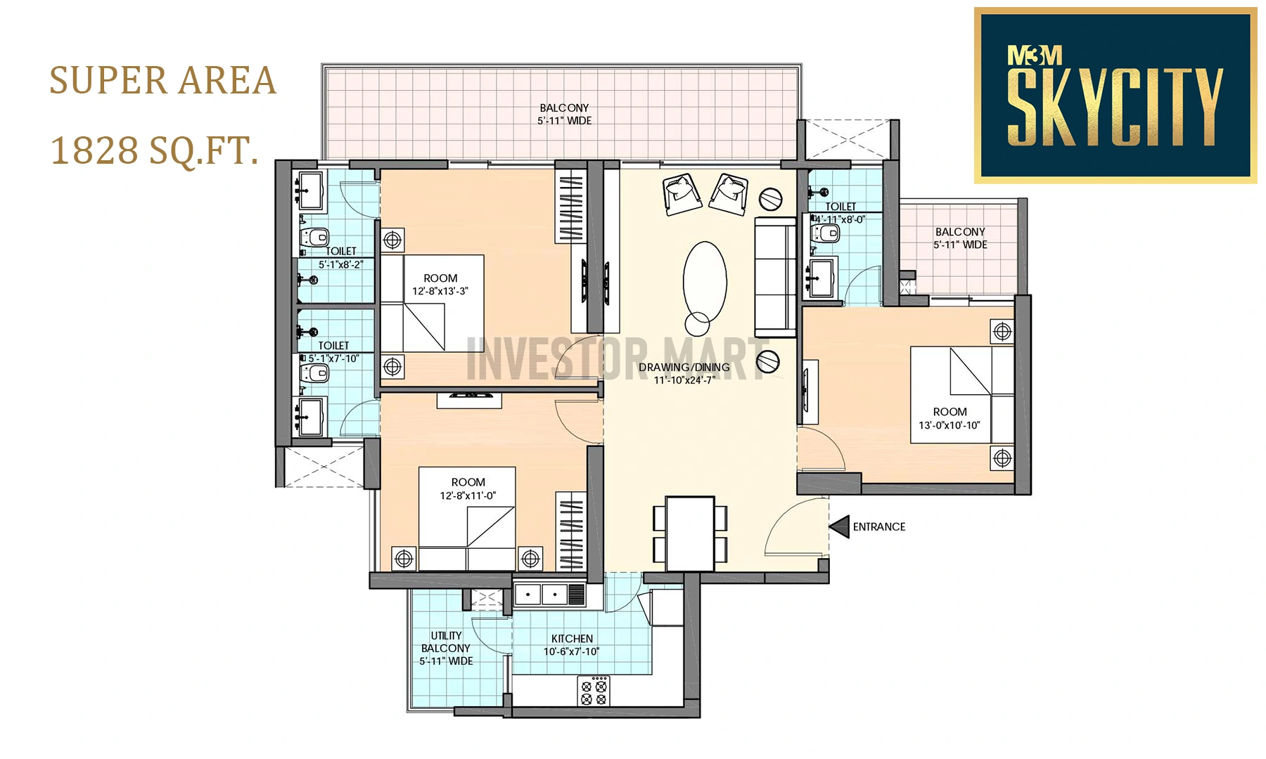 1828 Sqft