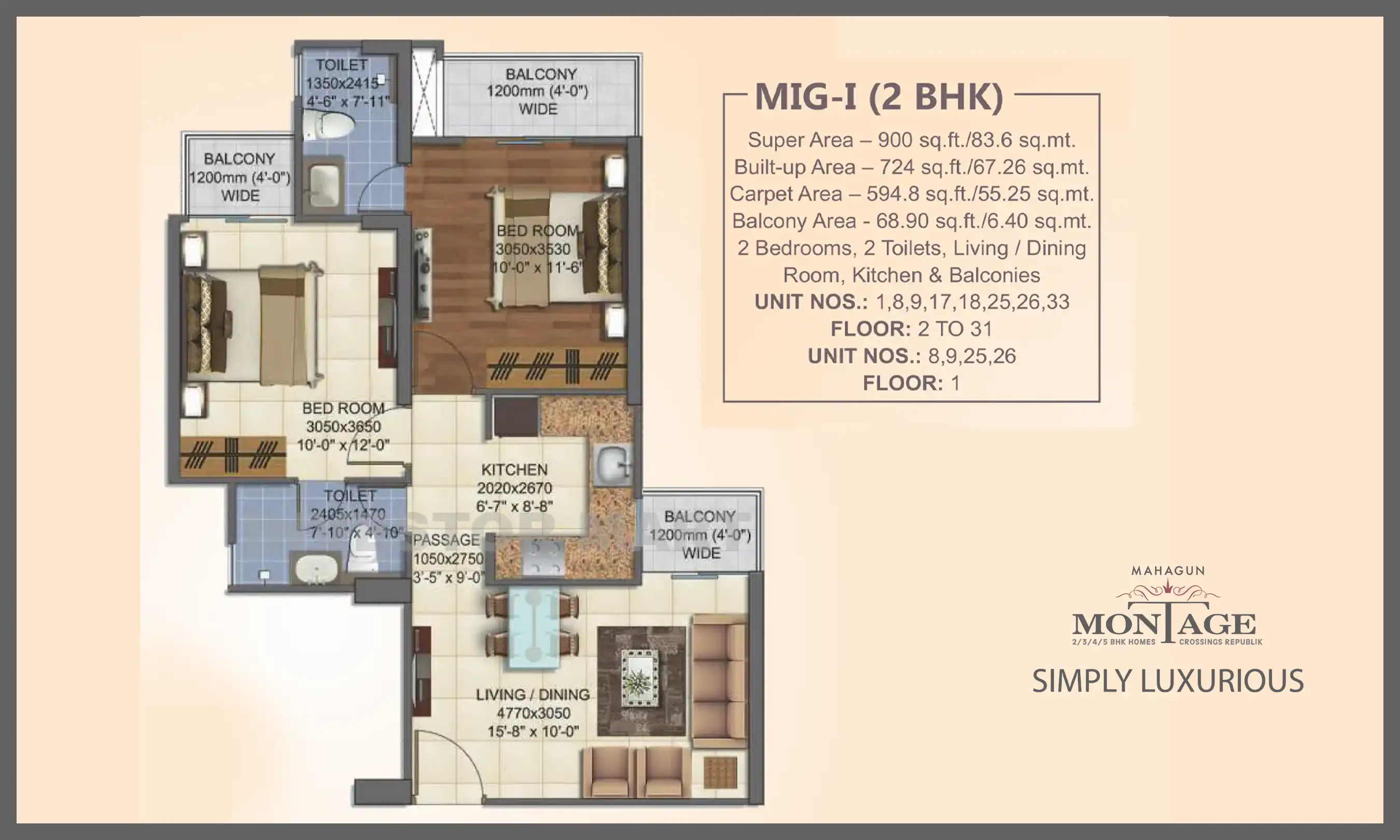 900 Sqft