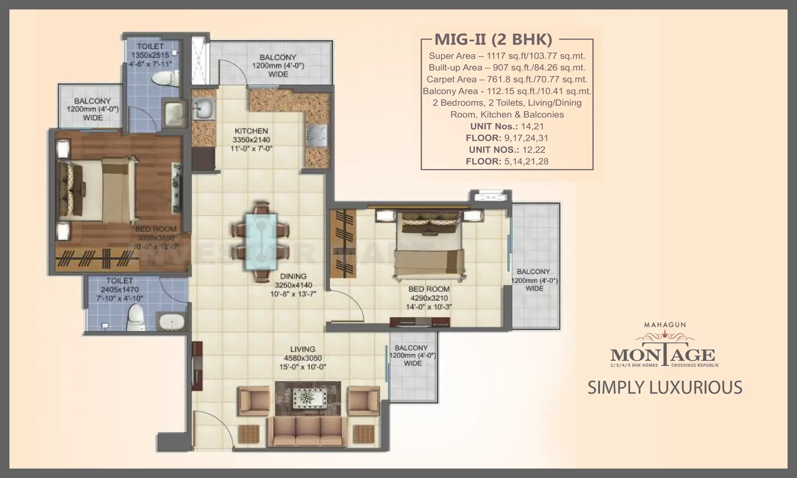 1117 Sqft
