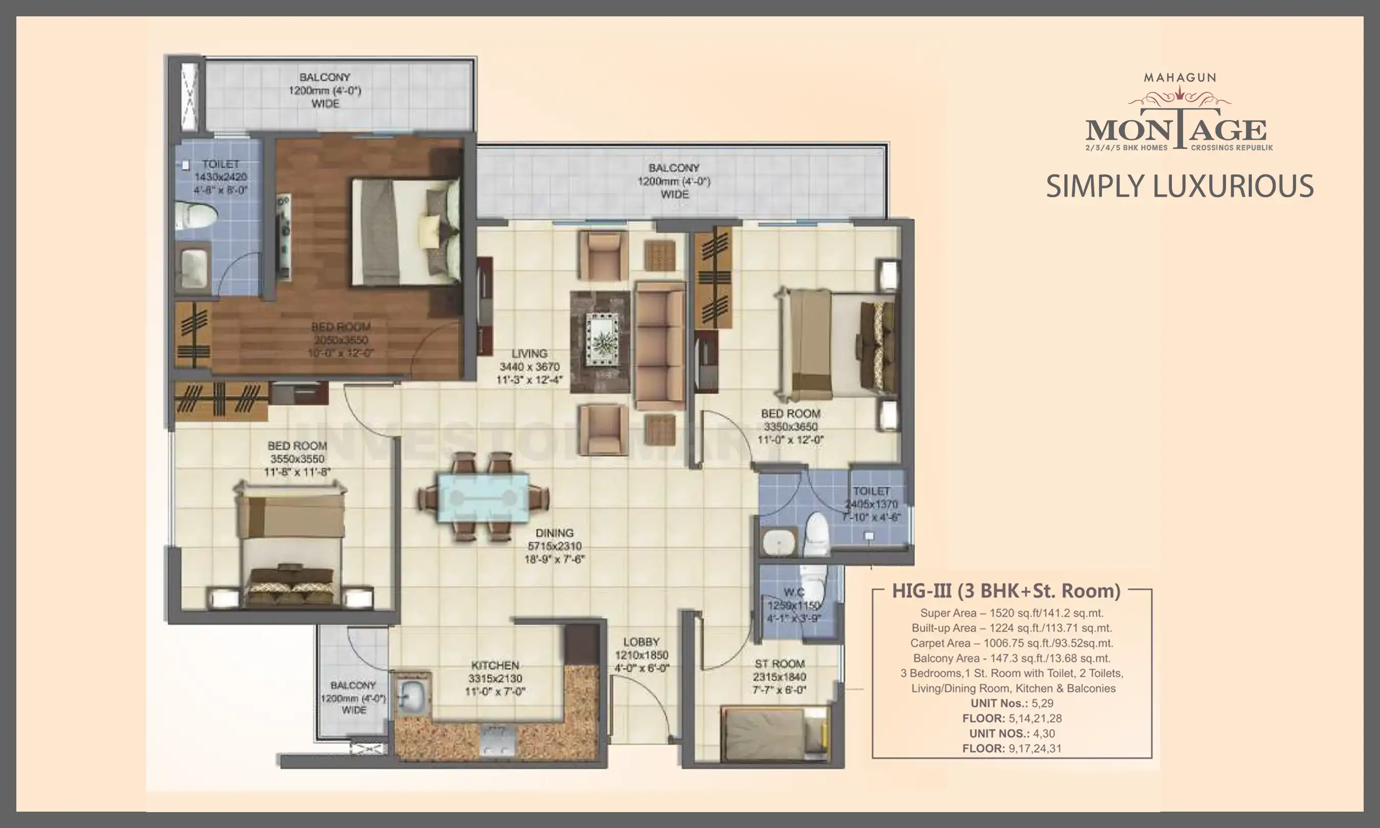 1520 Sqft