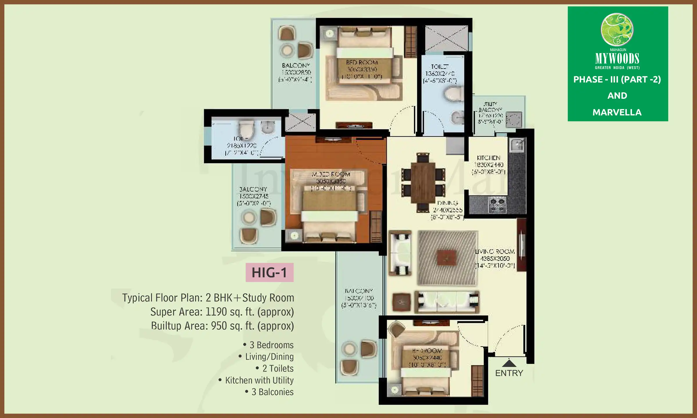 1190 Sqft