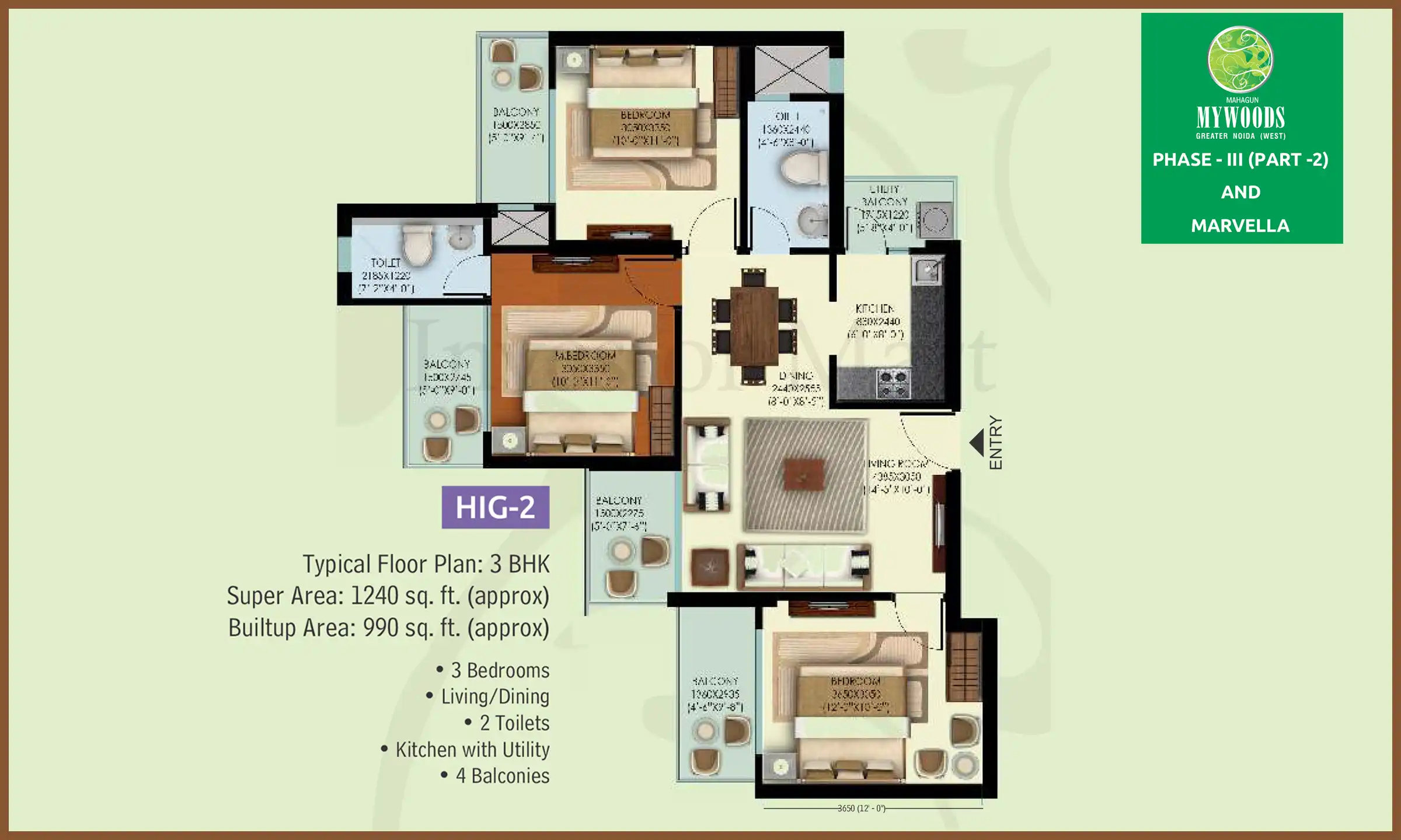 1240 Sqft