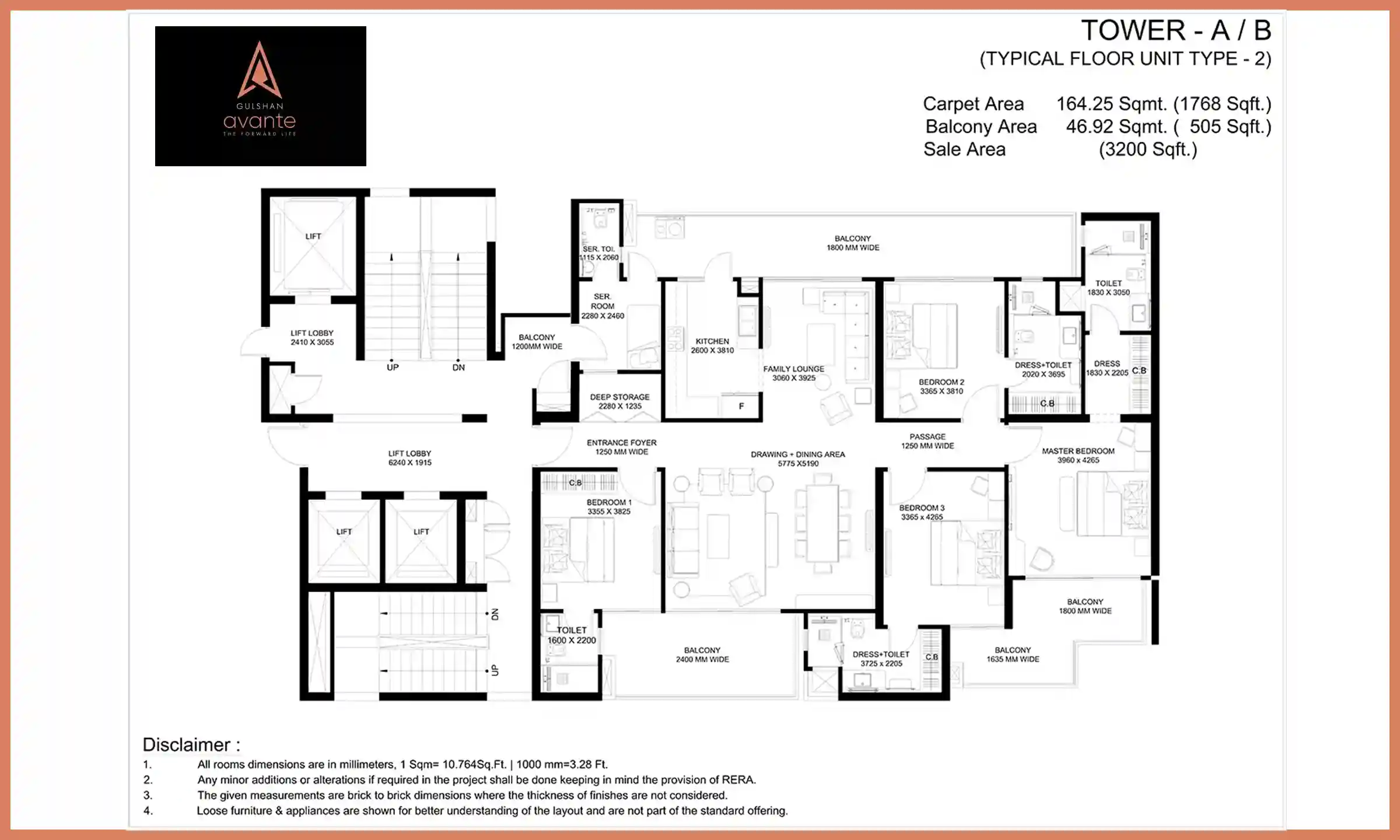 3200 Sqft