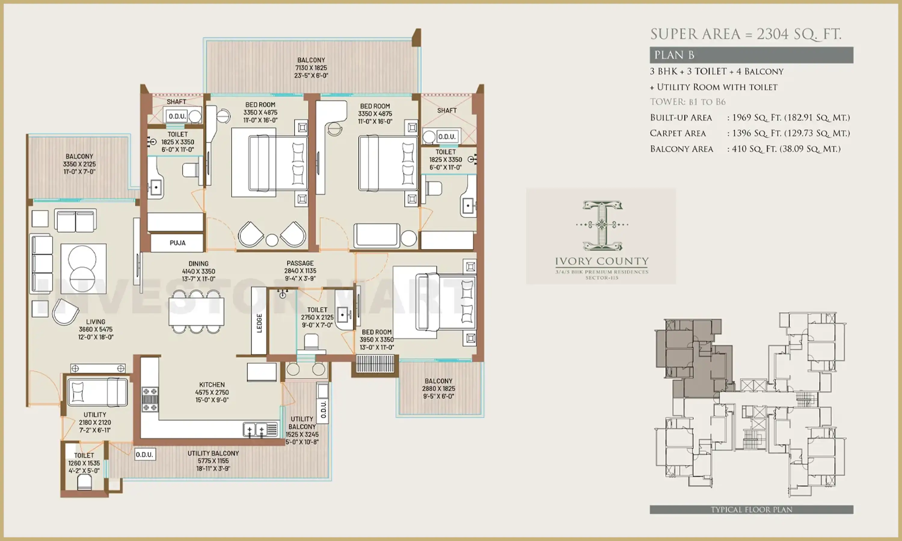 2304 Sqft