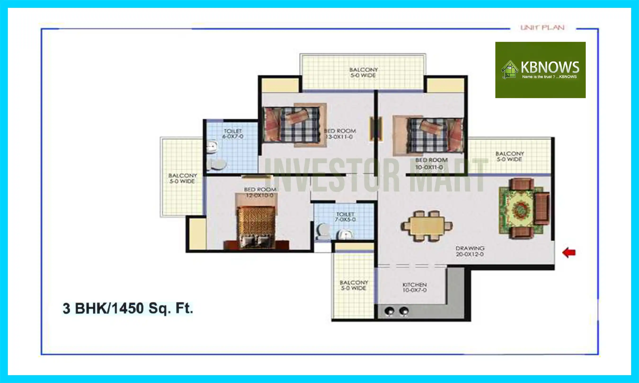 1450 Sqft