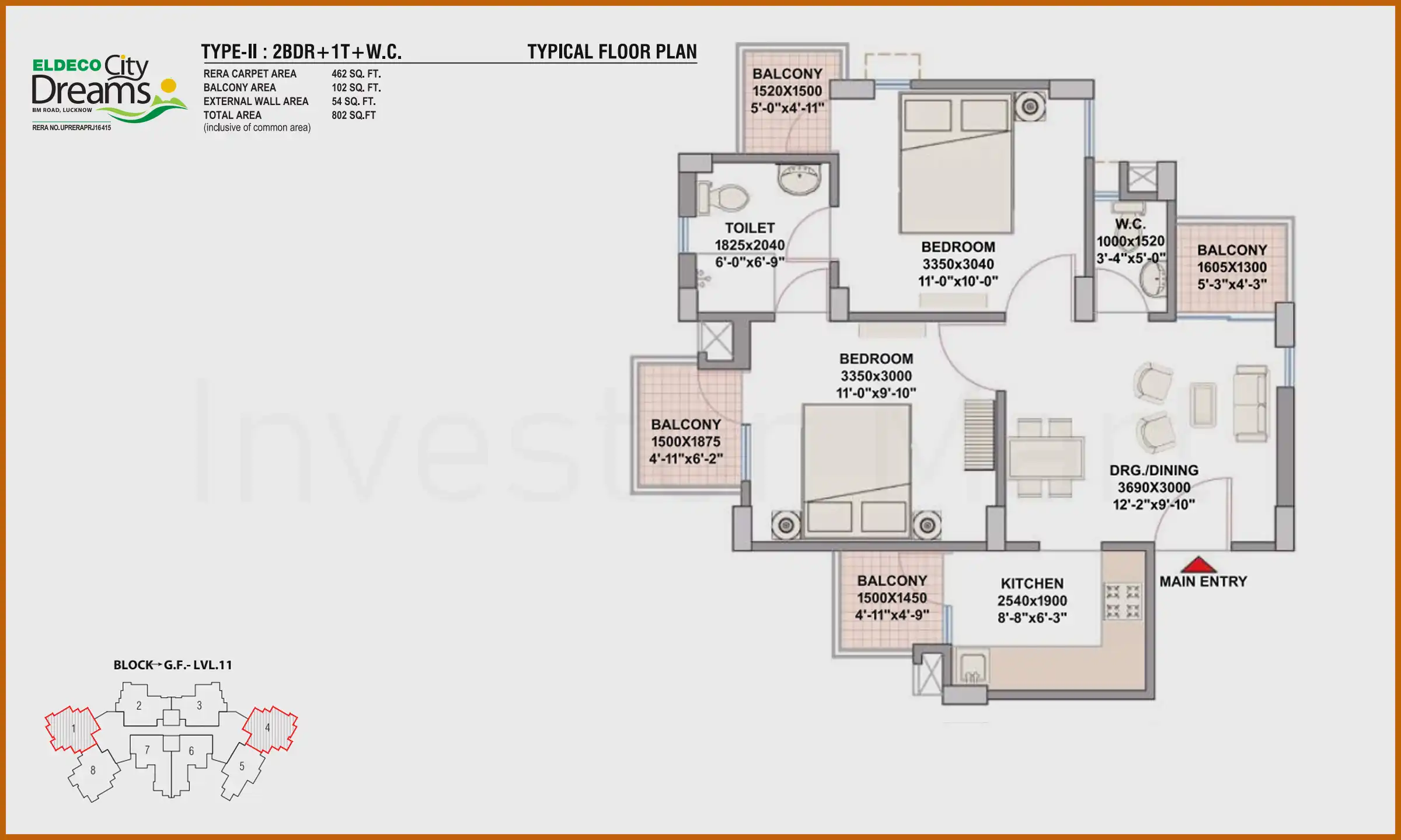 802 Sqft