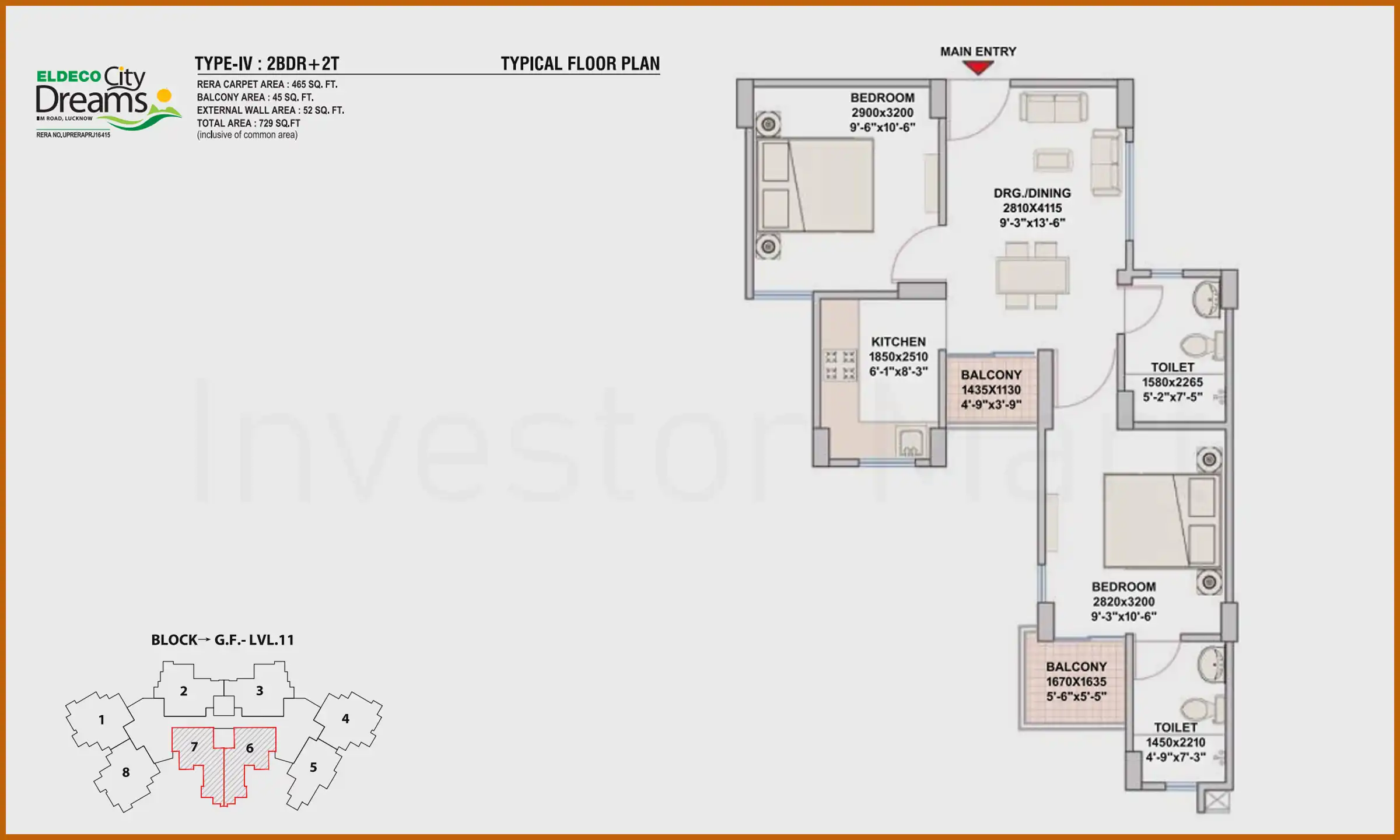 729 Sqft