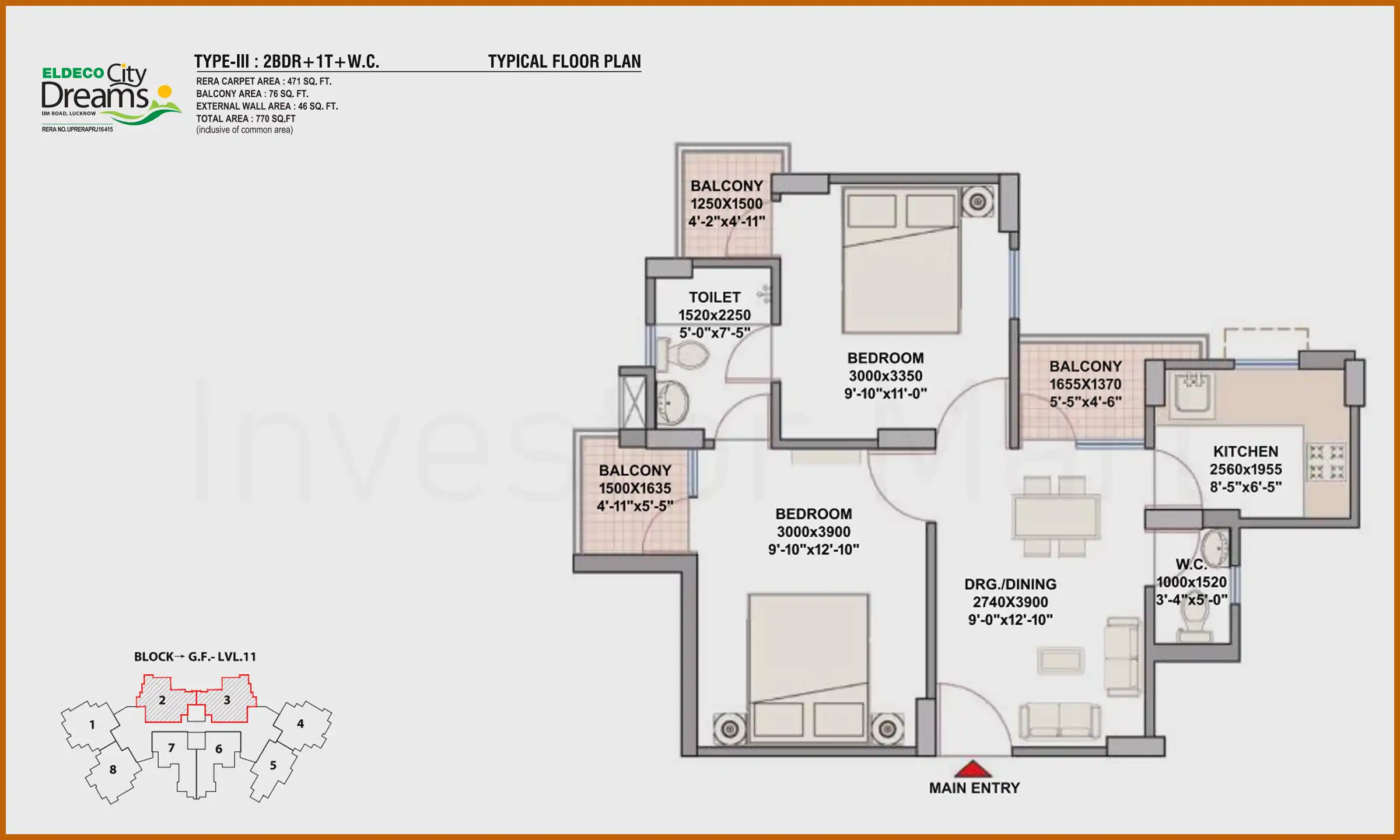 770 Sqft