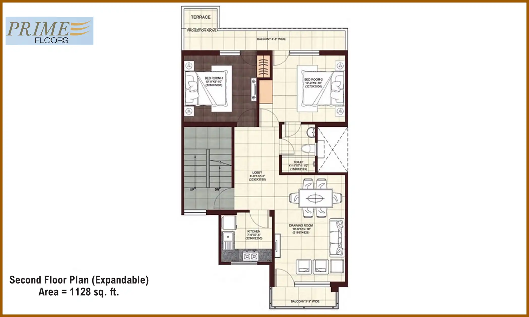 1128 Sqft