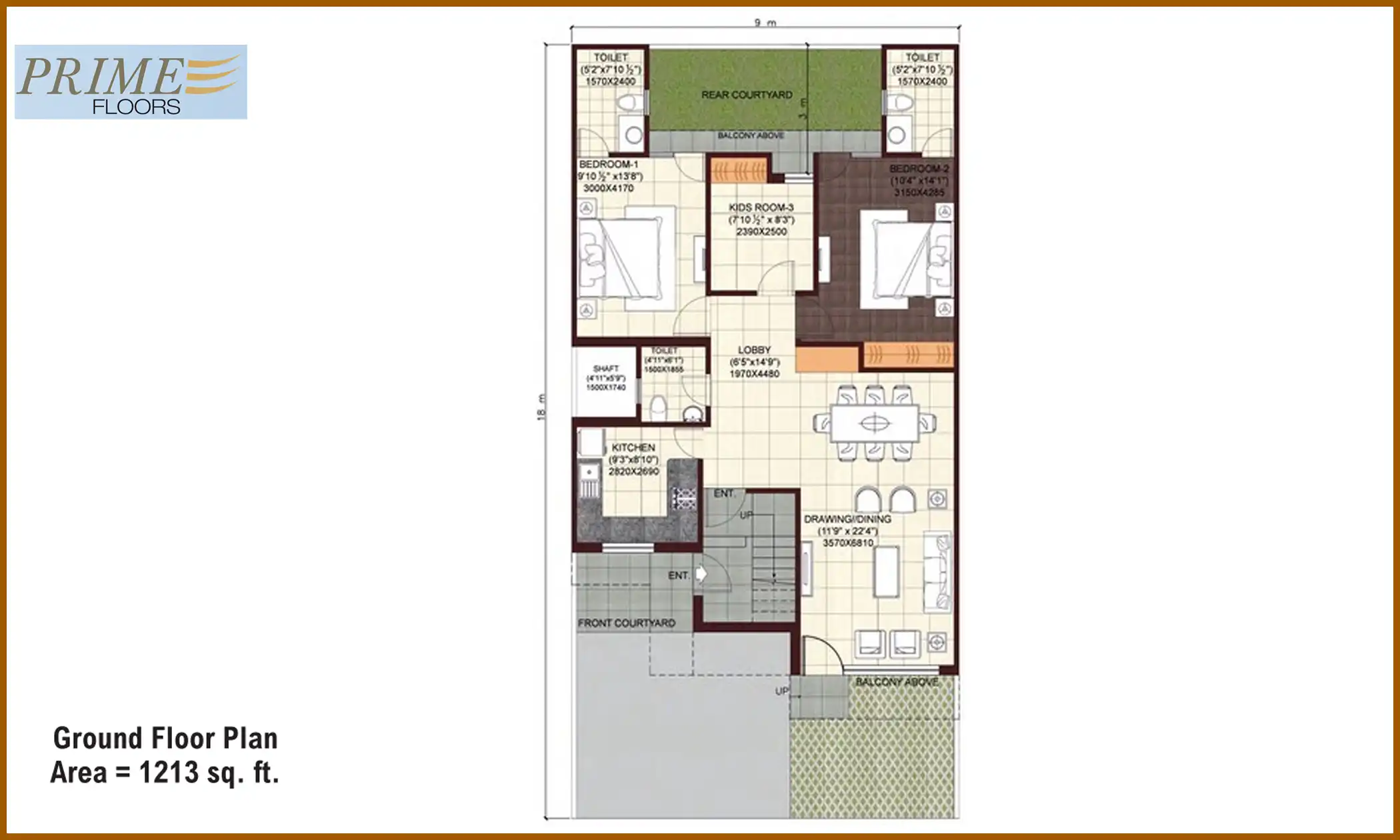 1213 Sqft