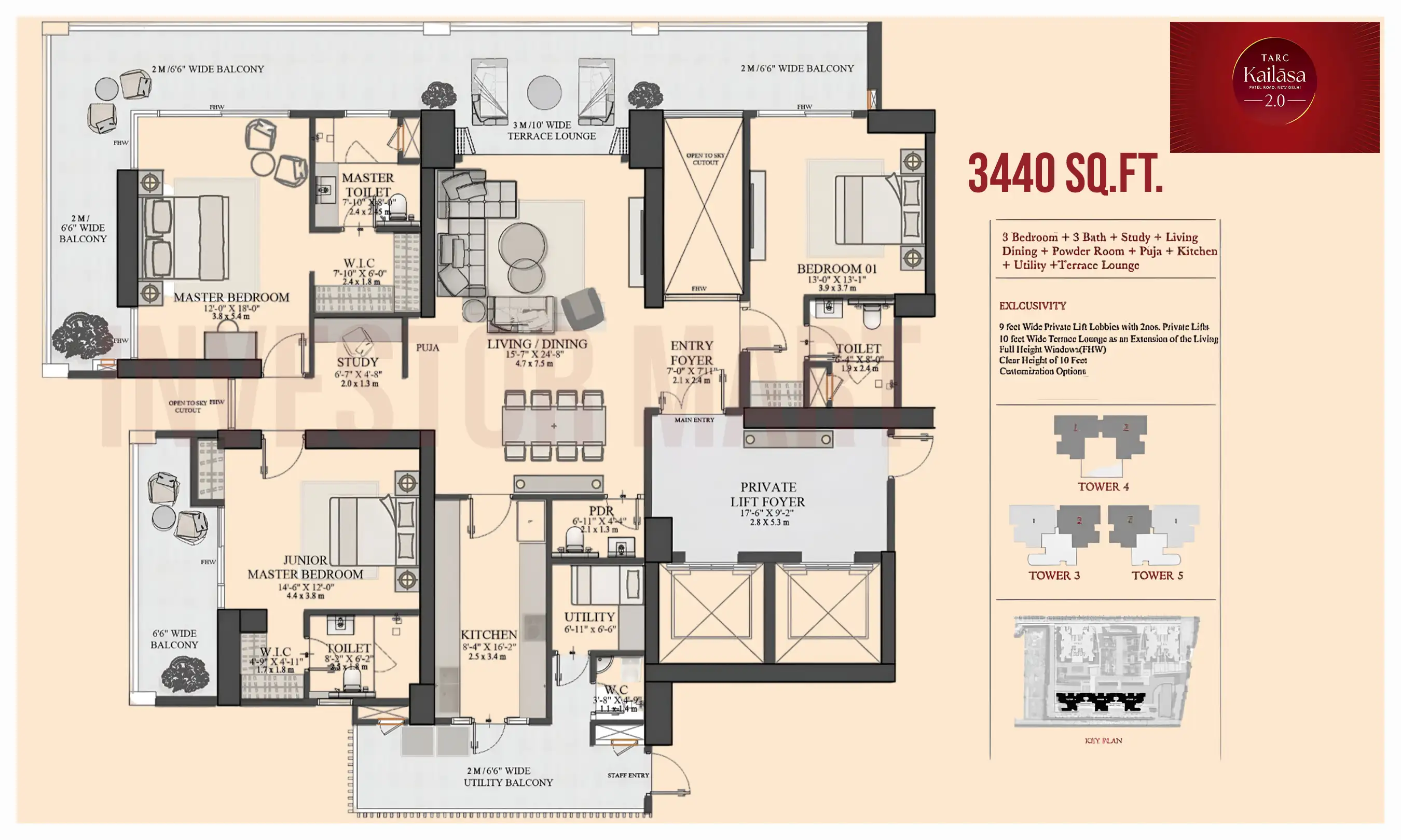 3440 Sqft