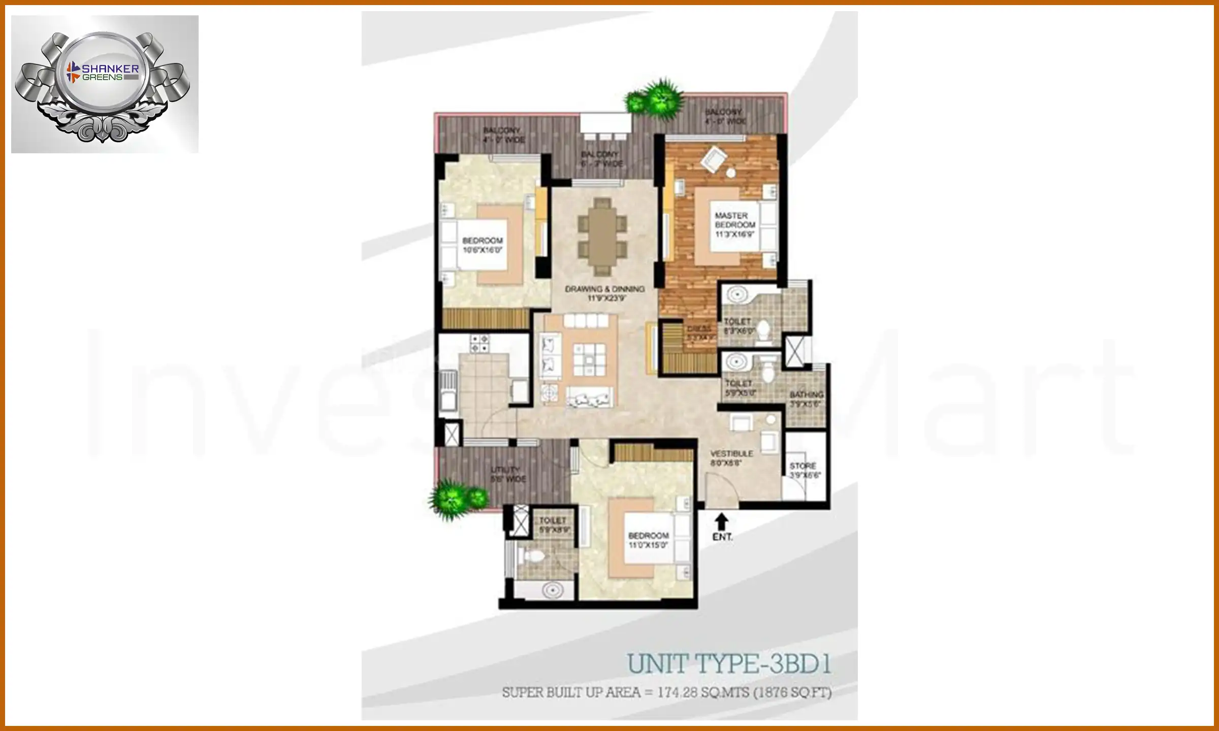 1876 Sqft