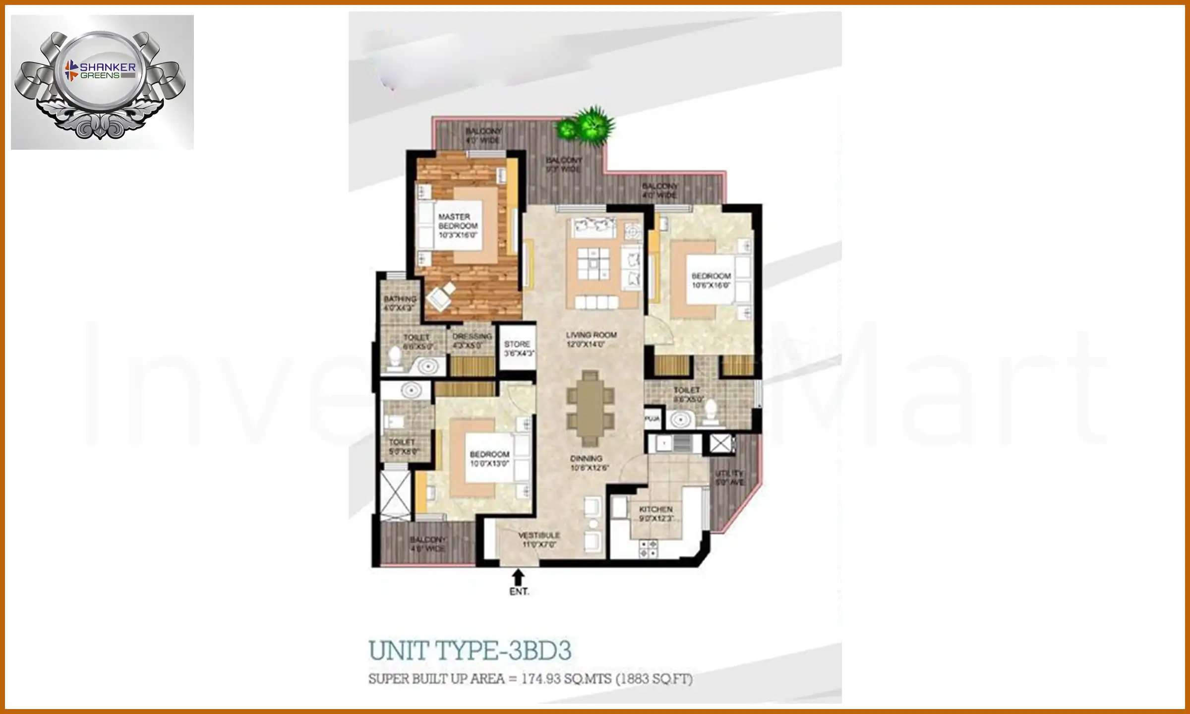 1883 Sqft