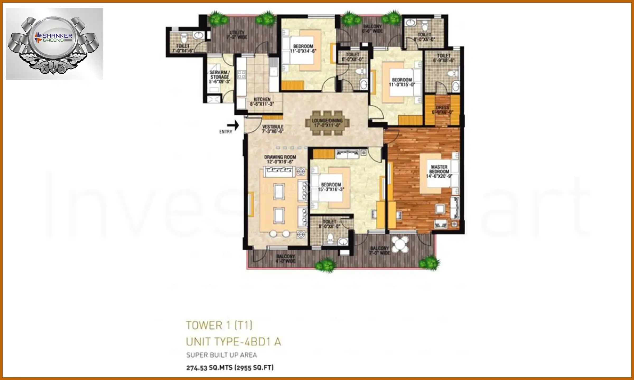 2955 Sqft