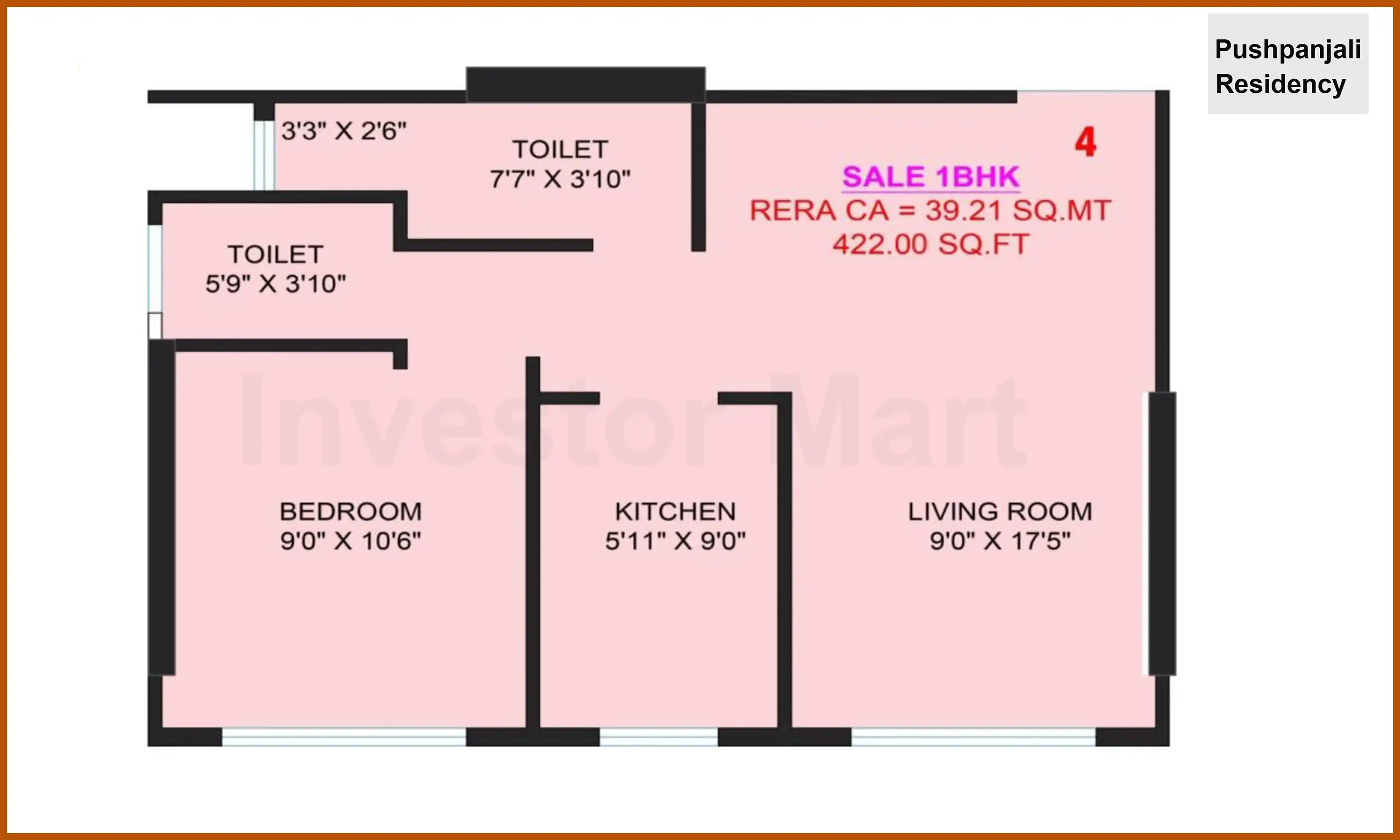 422 Sqft