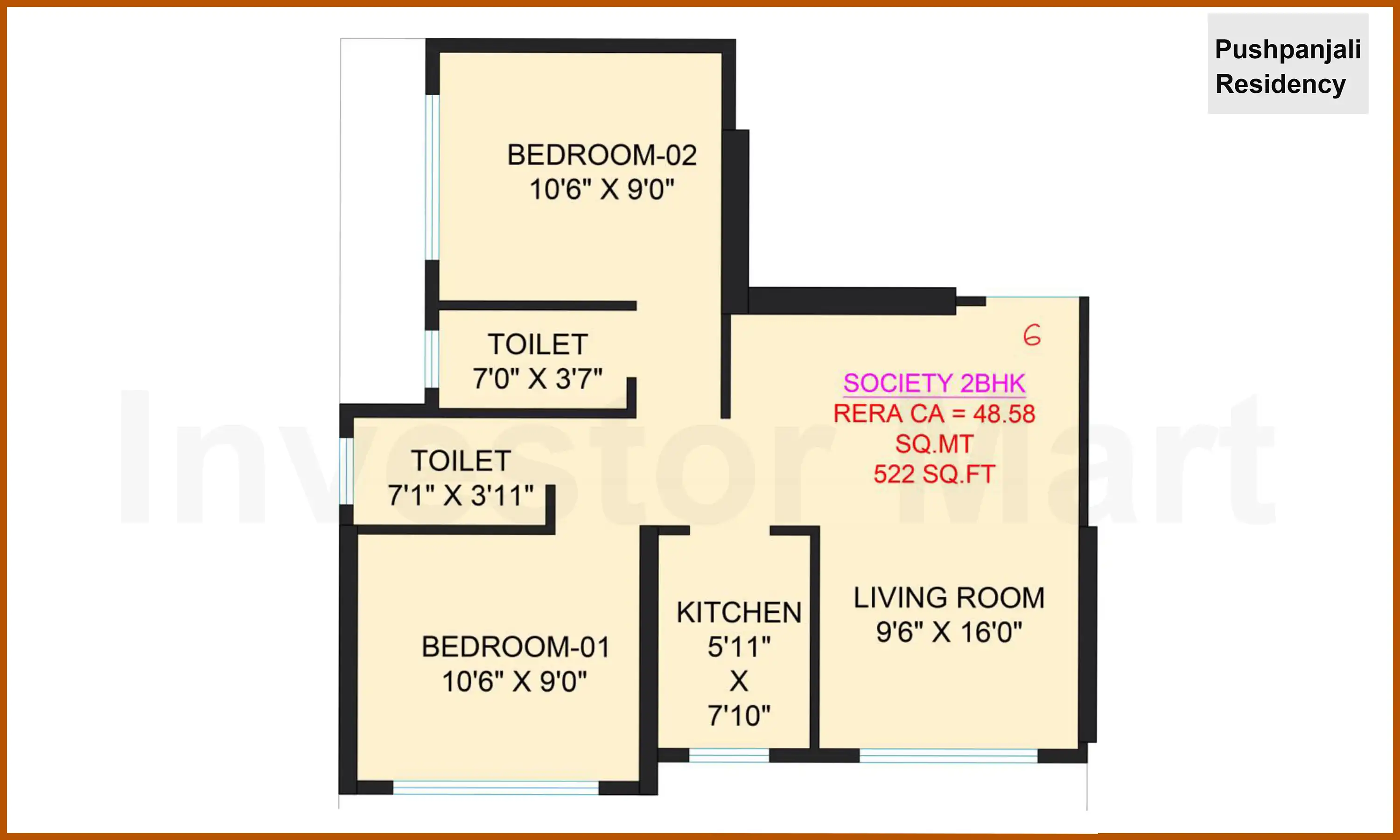 522 Sqft