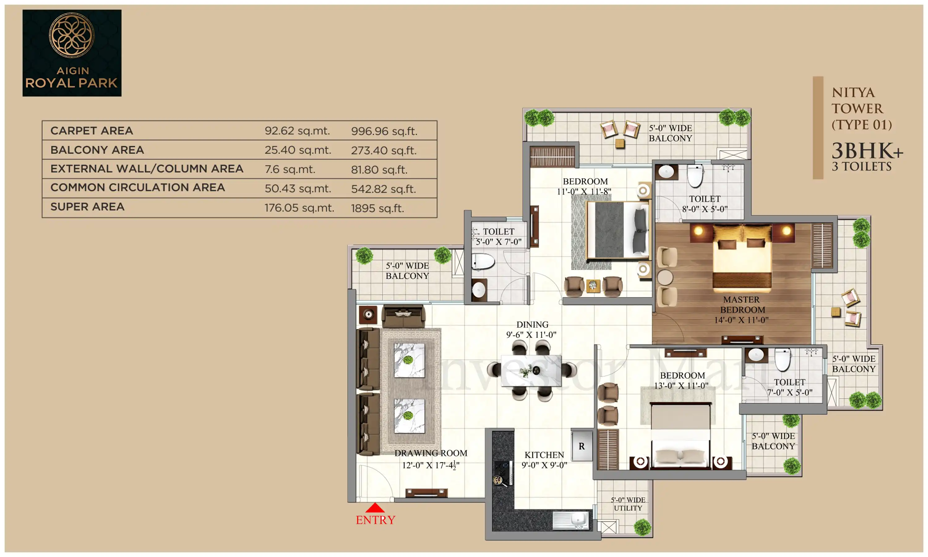 1895 Sqft