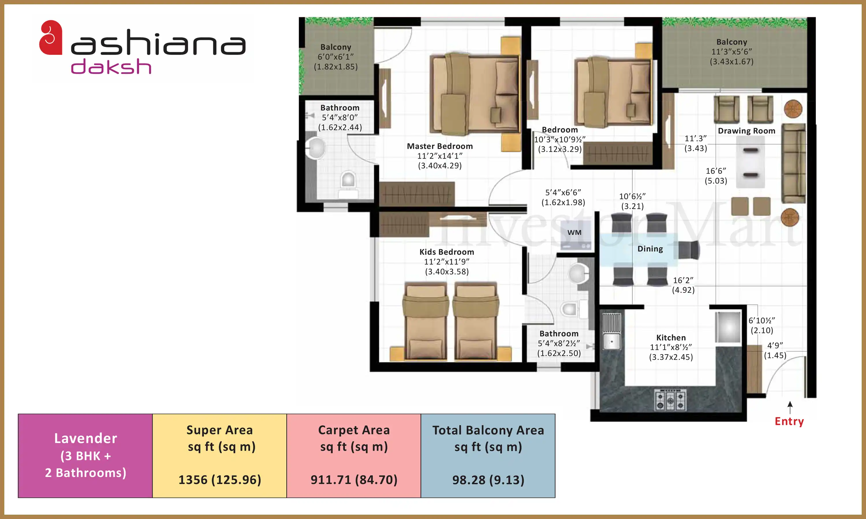 1356 Sqft