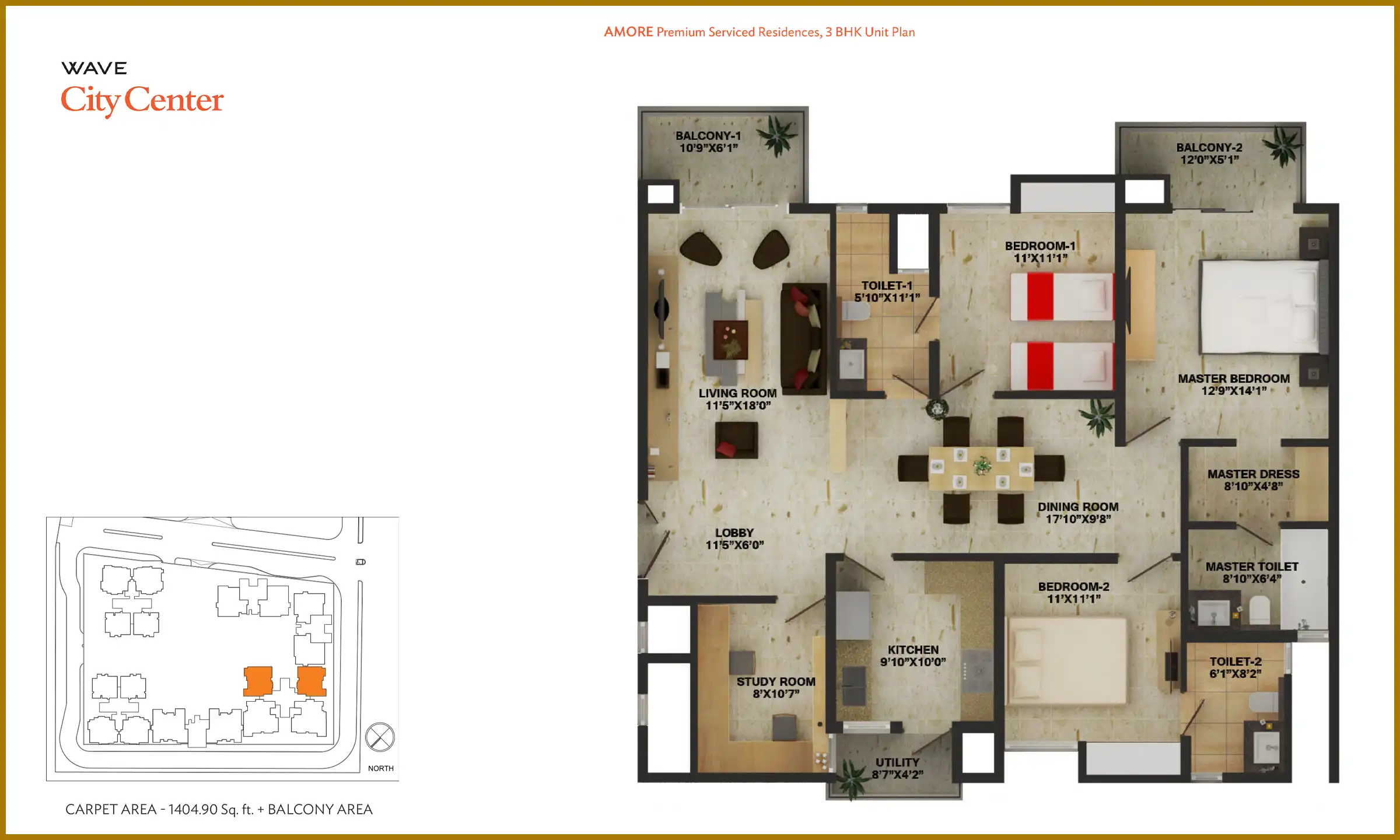 1405 Sqft
