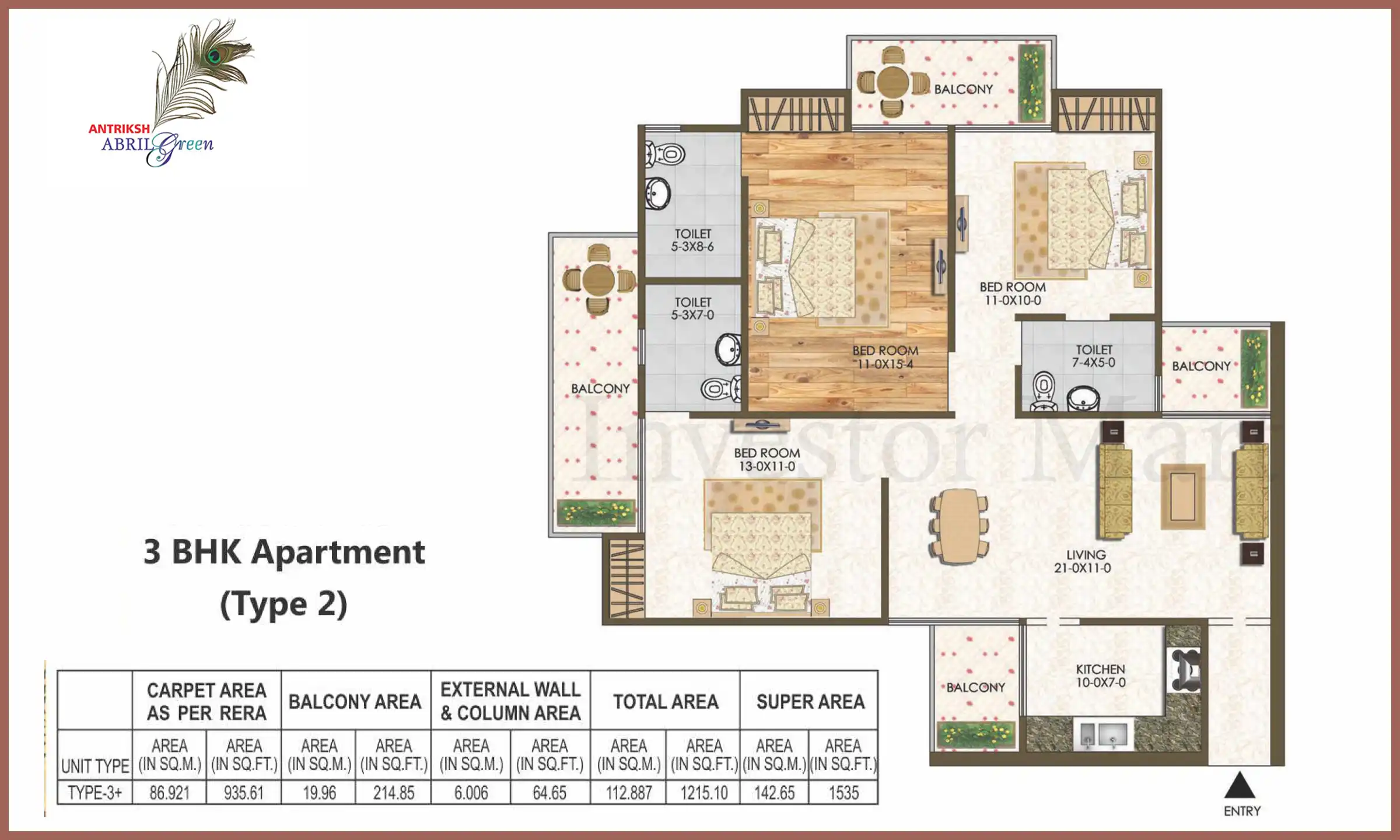 1535 Sqft