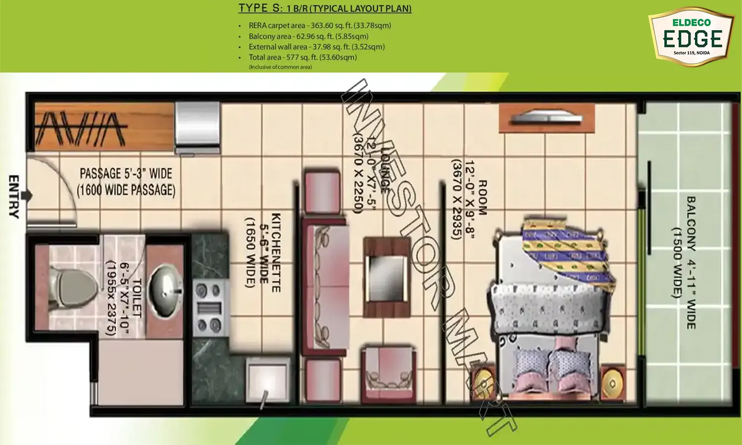 577 Sqft