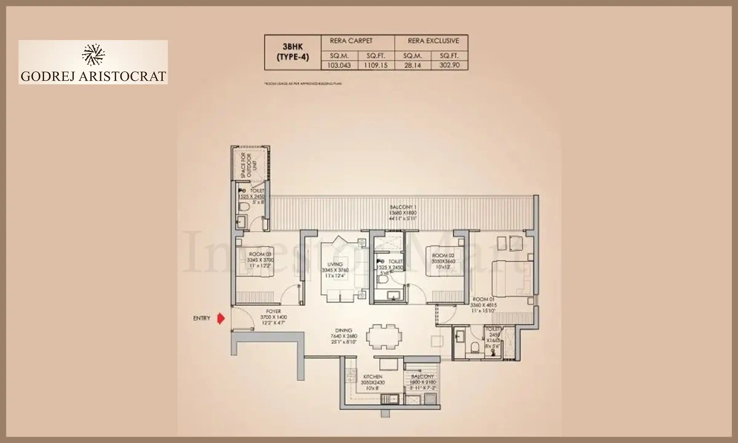 1109 Sqft