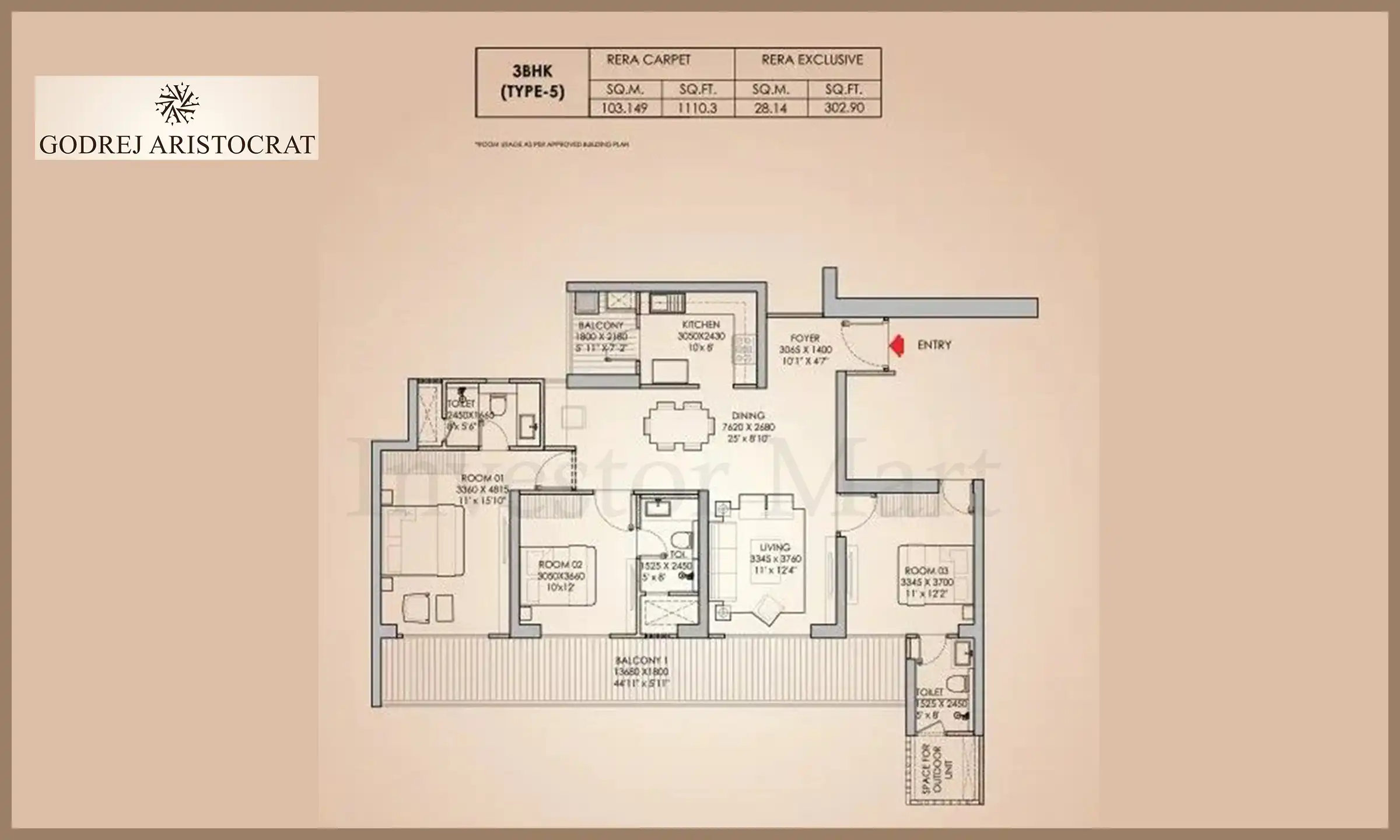 1110 Sqft