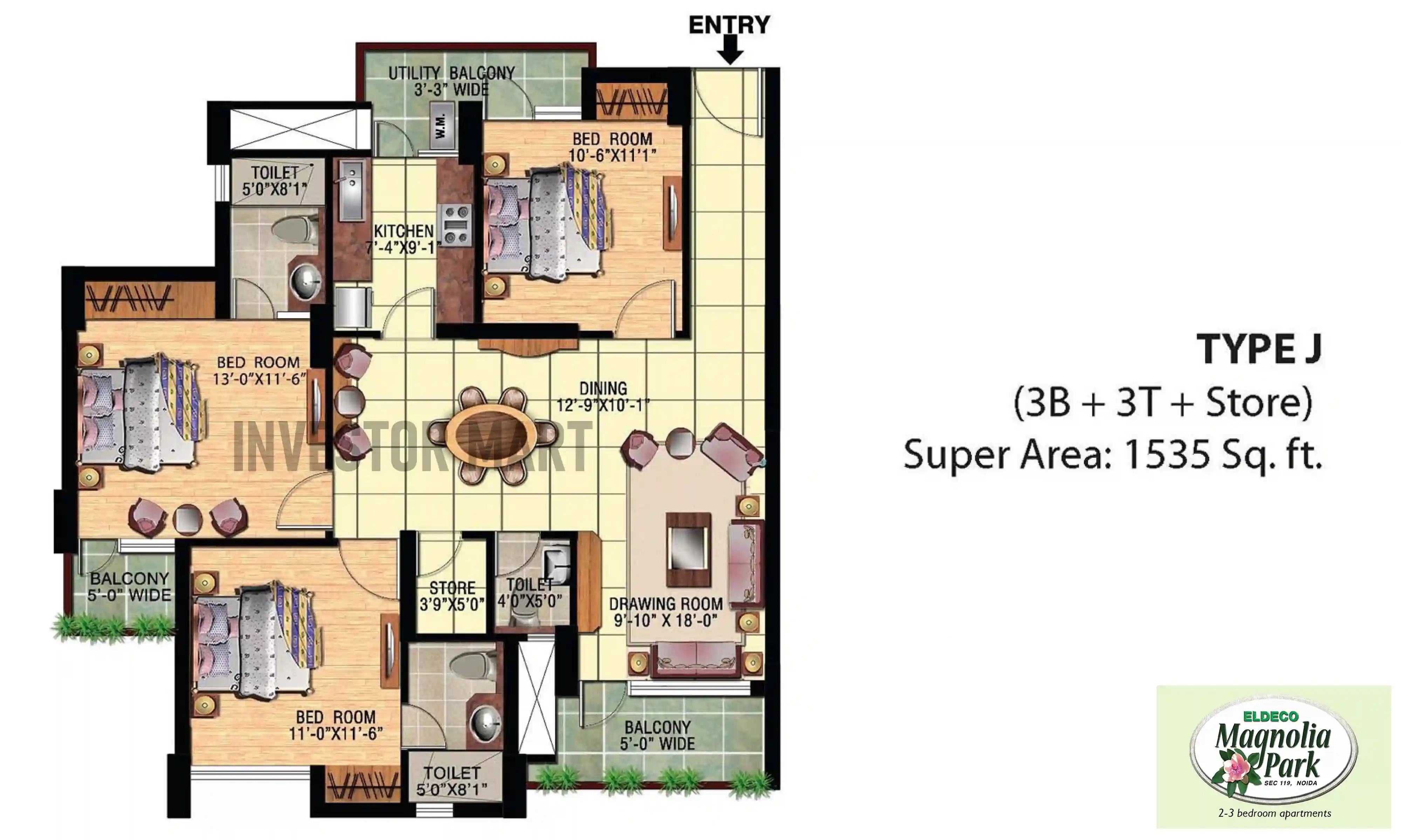 1535 Sqft