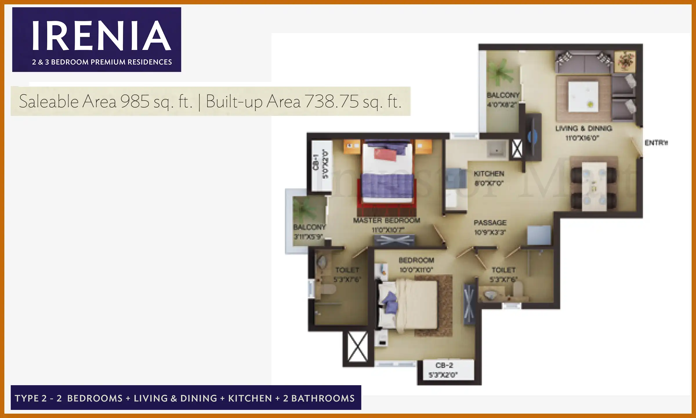 985 Sqft