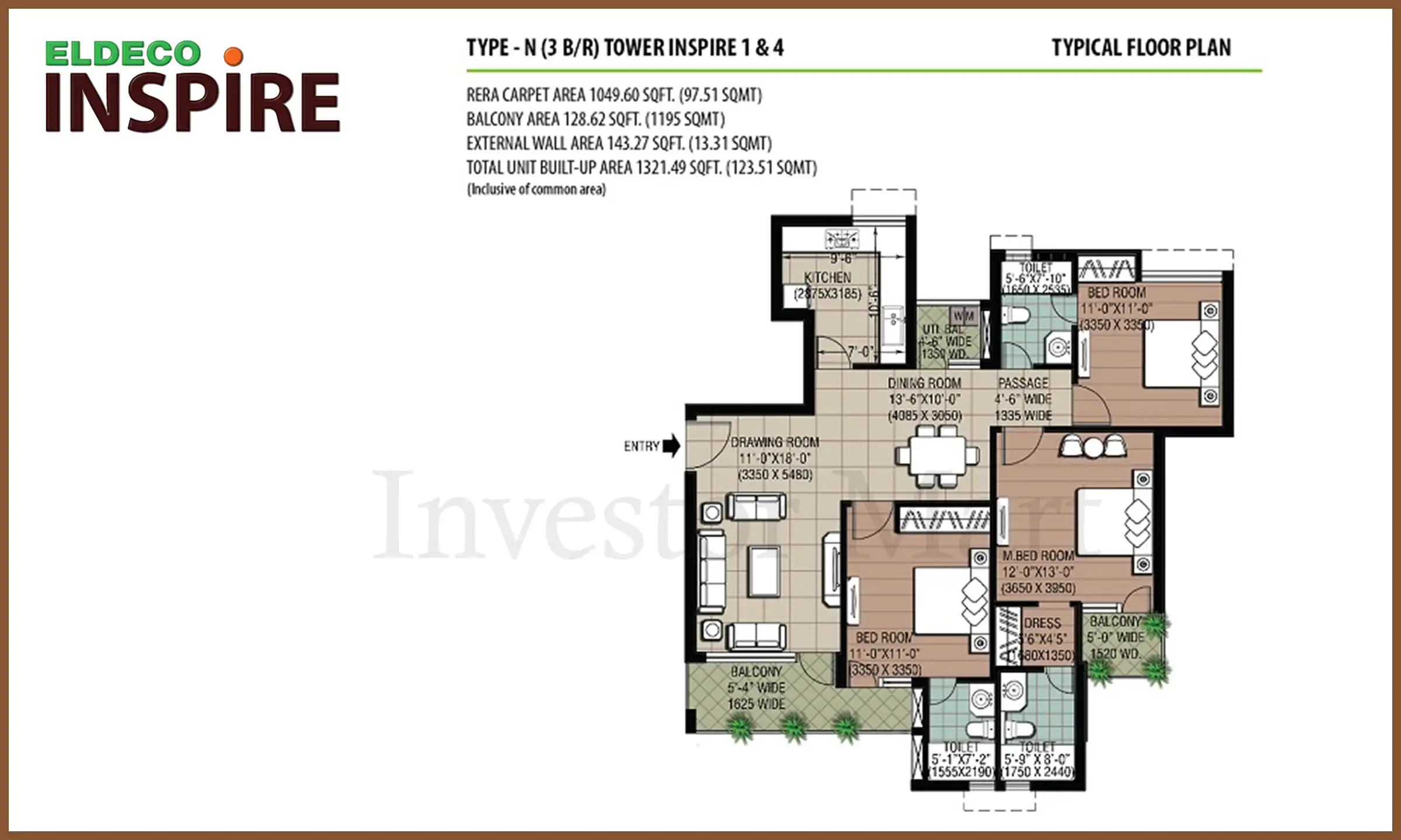 1050 Sqft