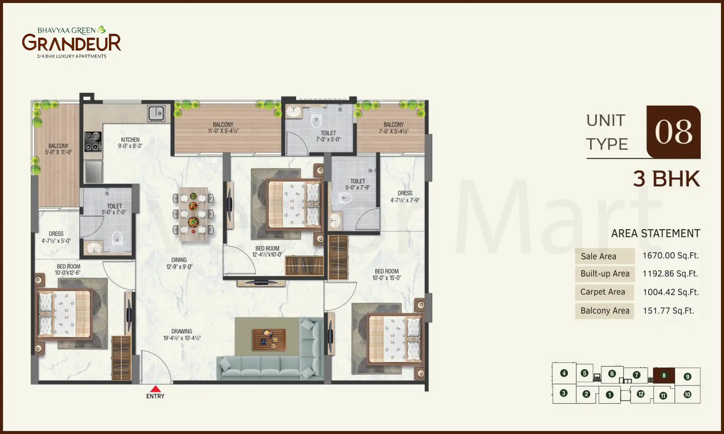 1670 Sqft