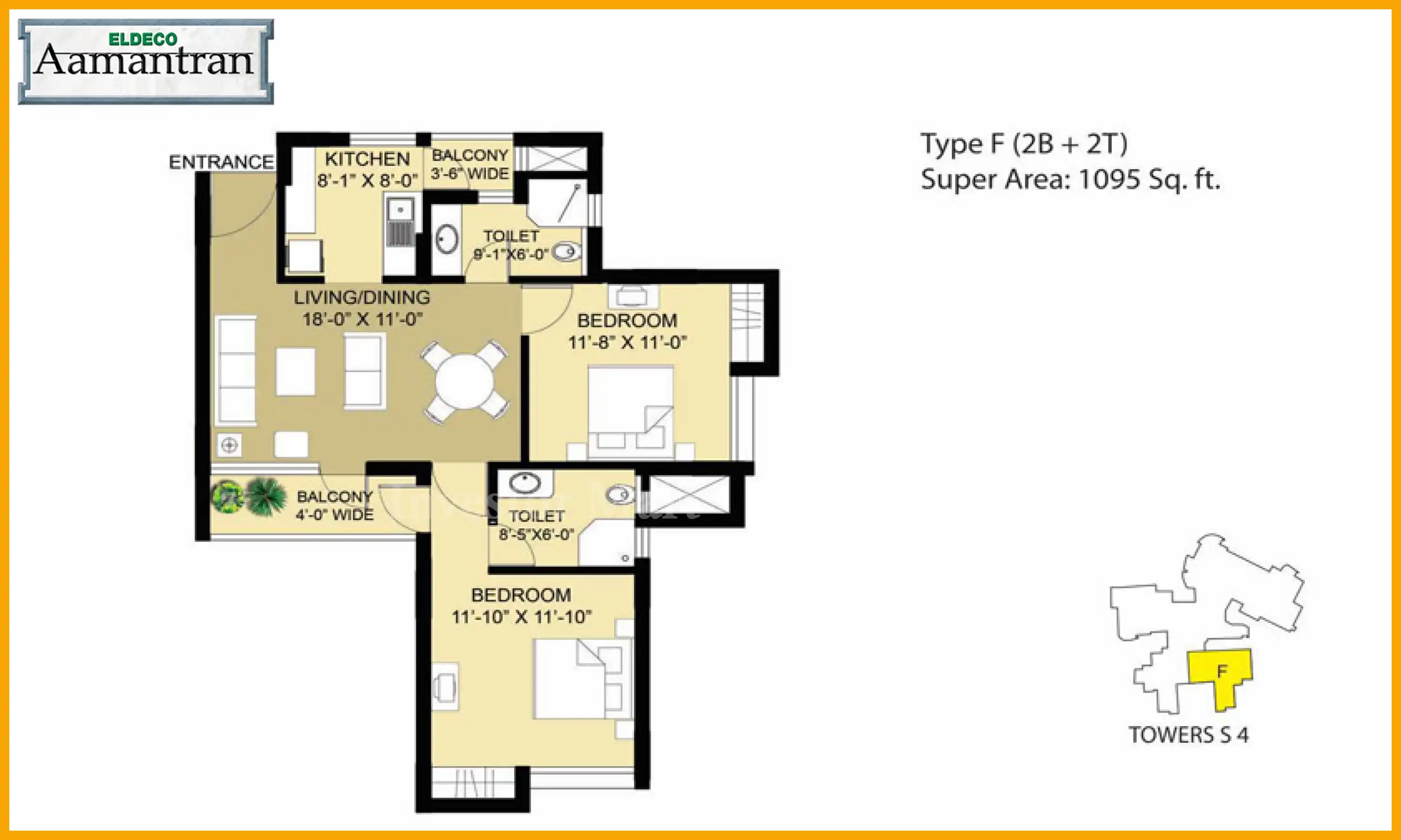 1095 Sqft