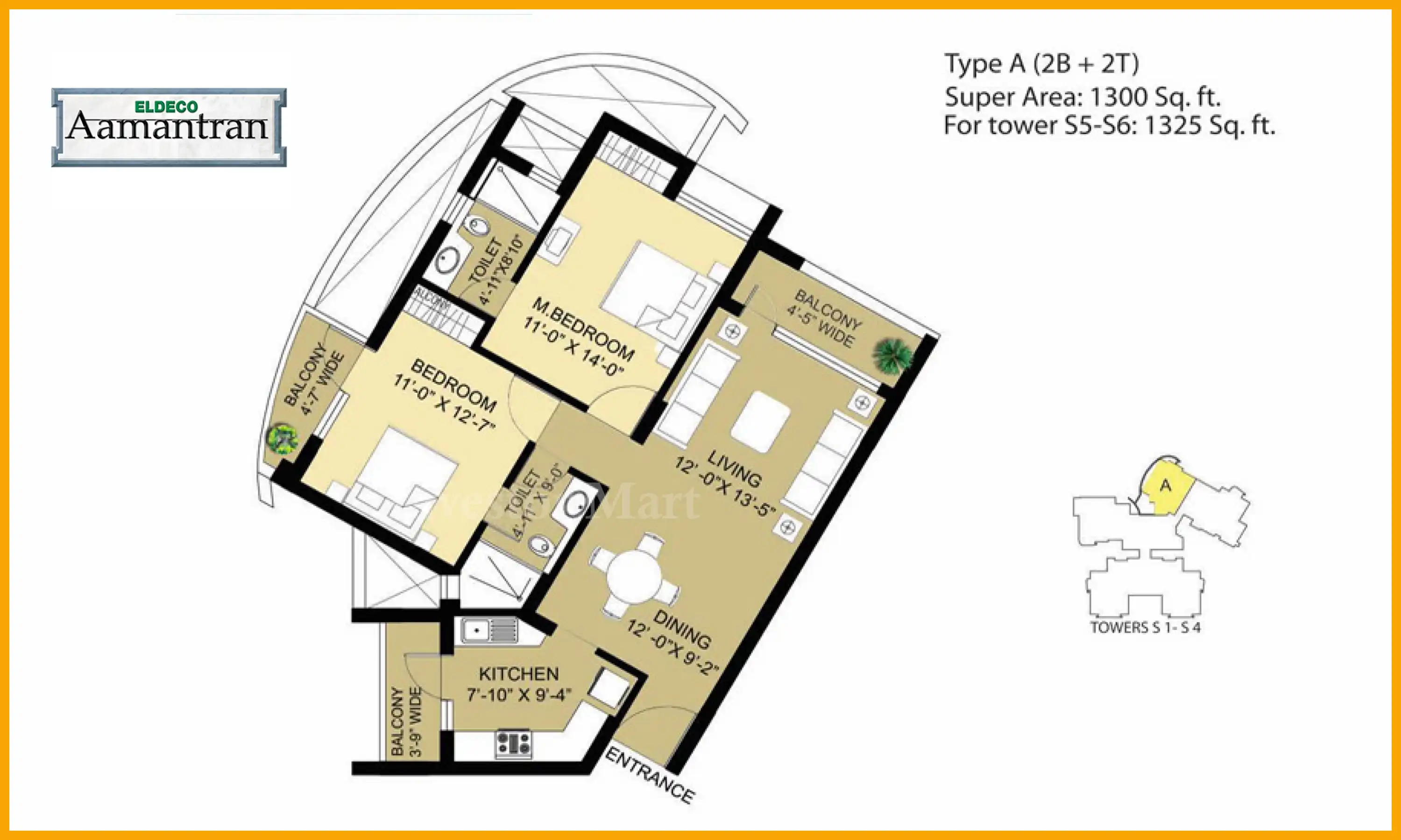 1325 Sqft