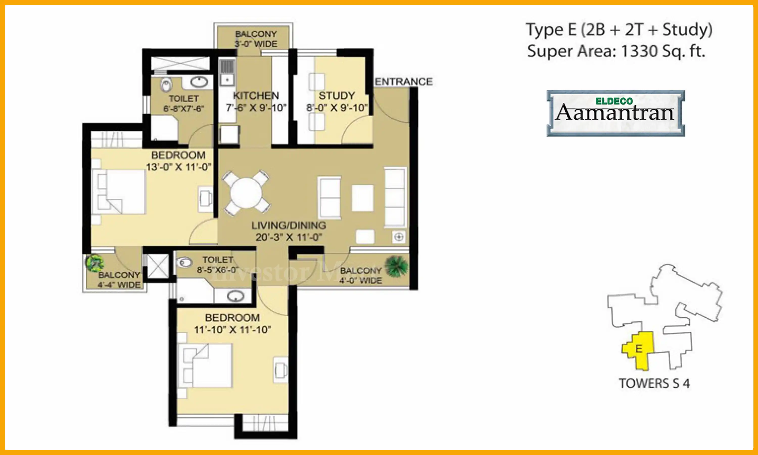 1330 Sqft