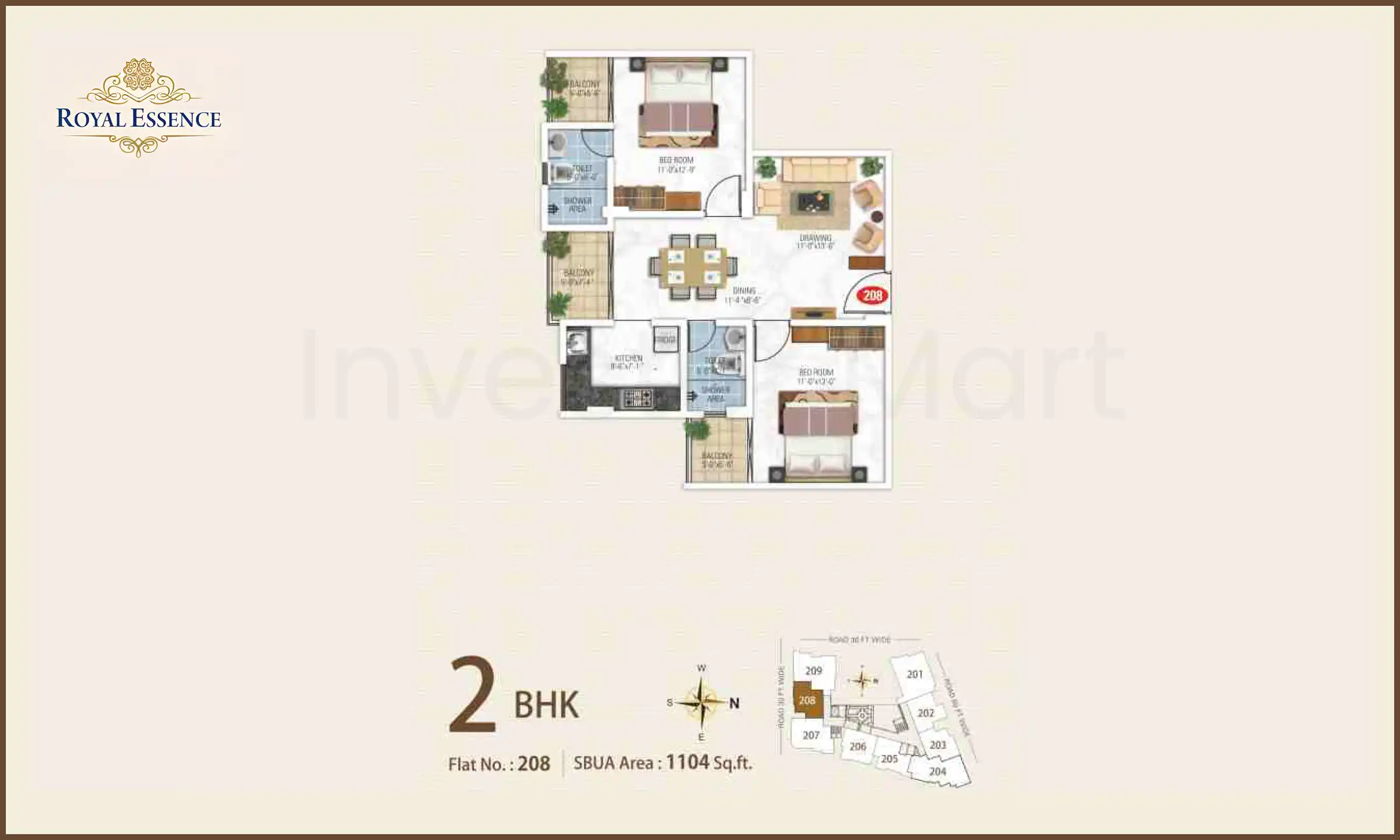 1104 Sqft
