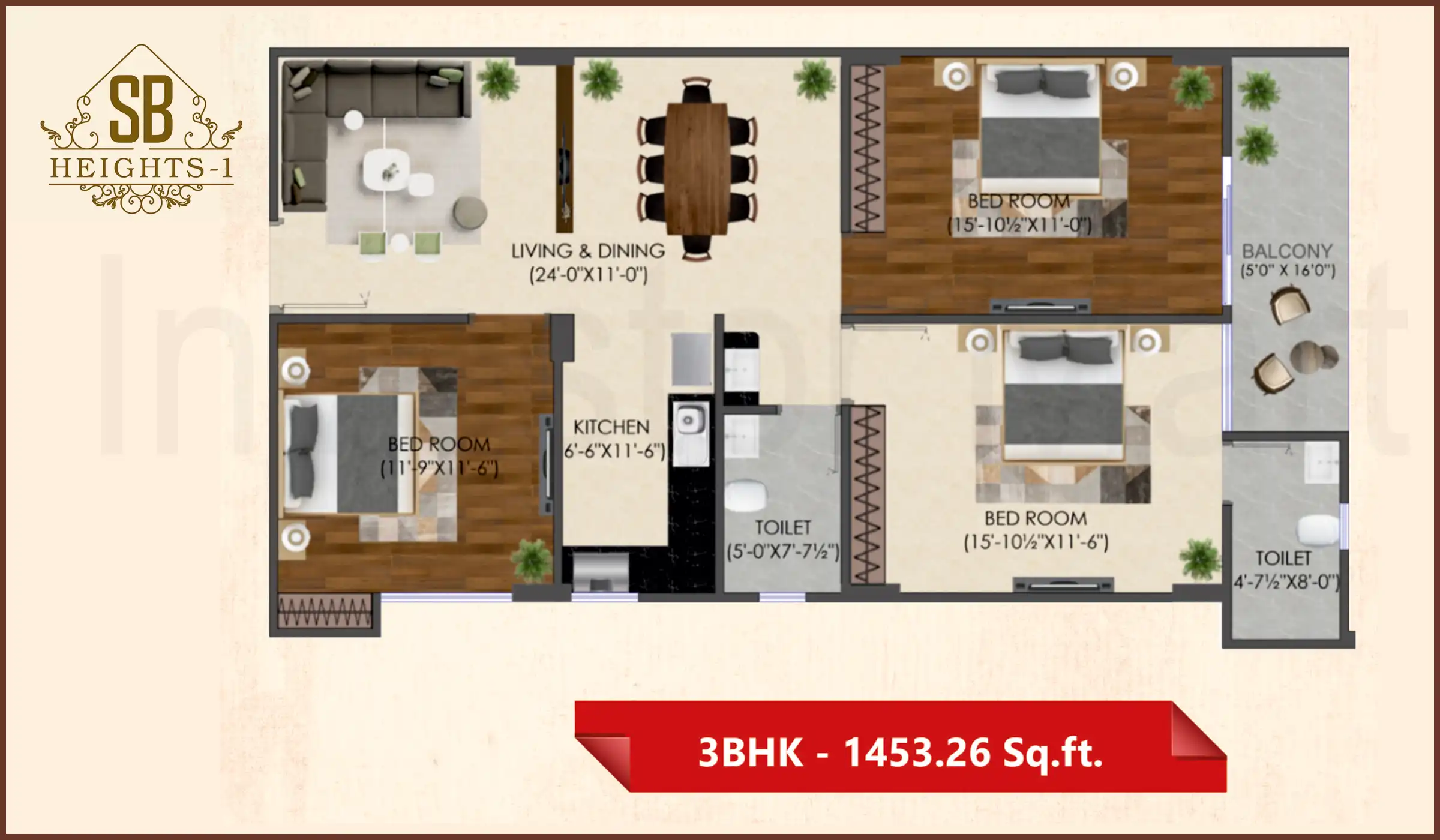 1453 Sqft