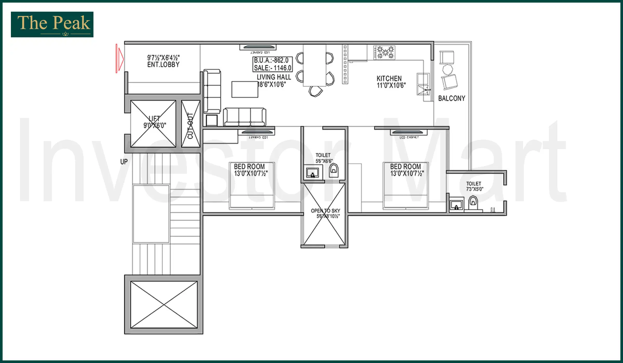 1146 Sqft