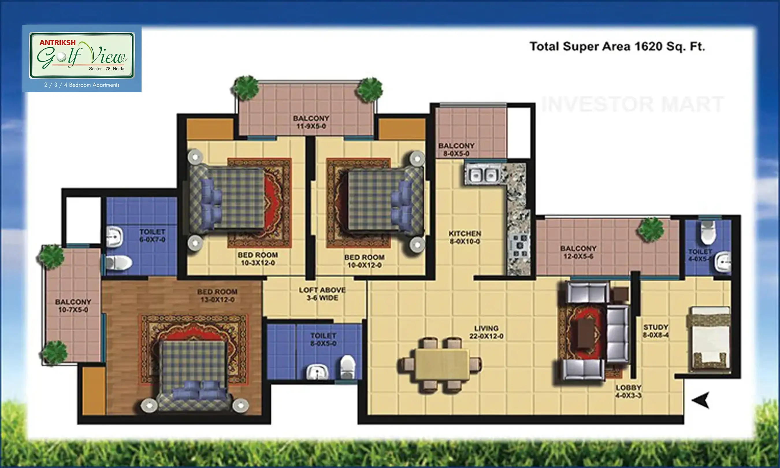 1620 Sqft