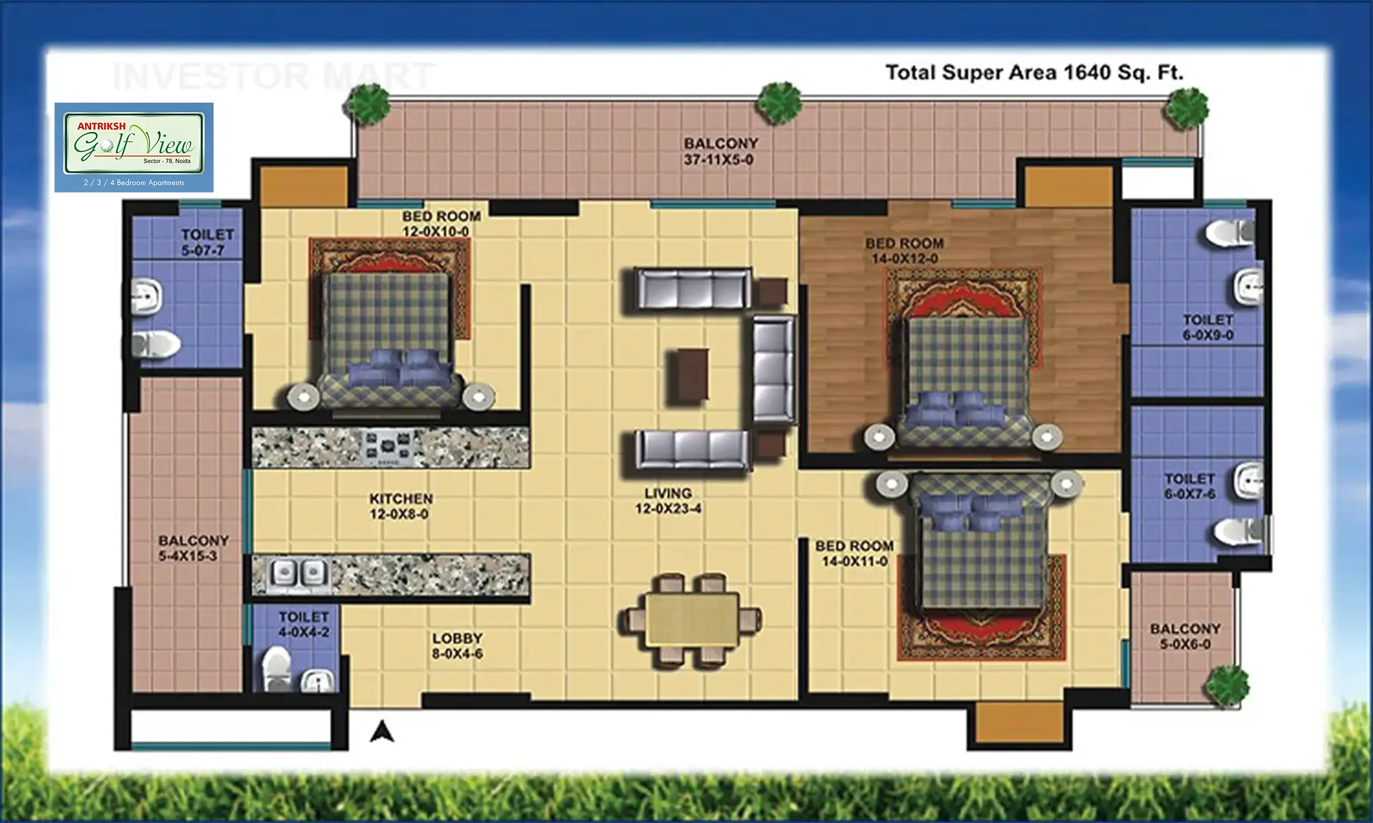 1640 Sqft