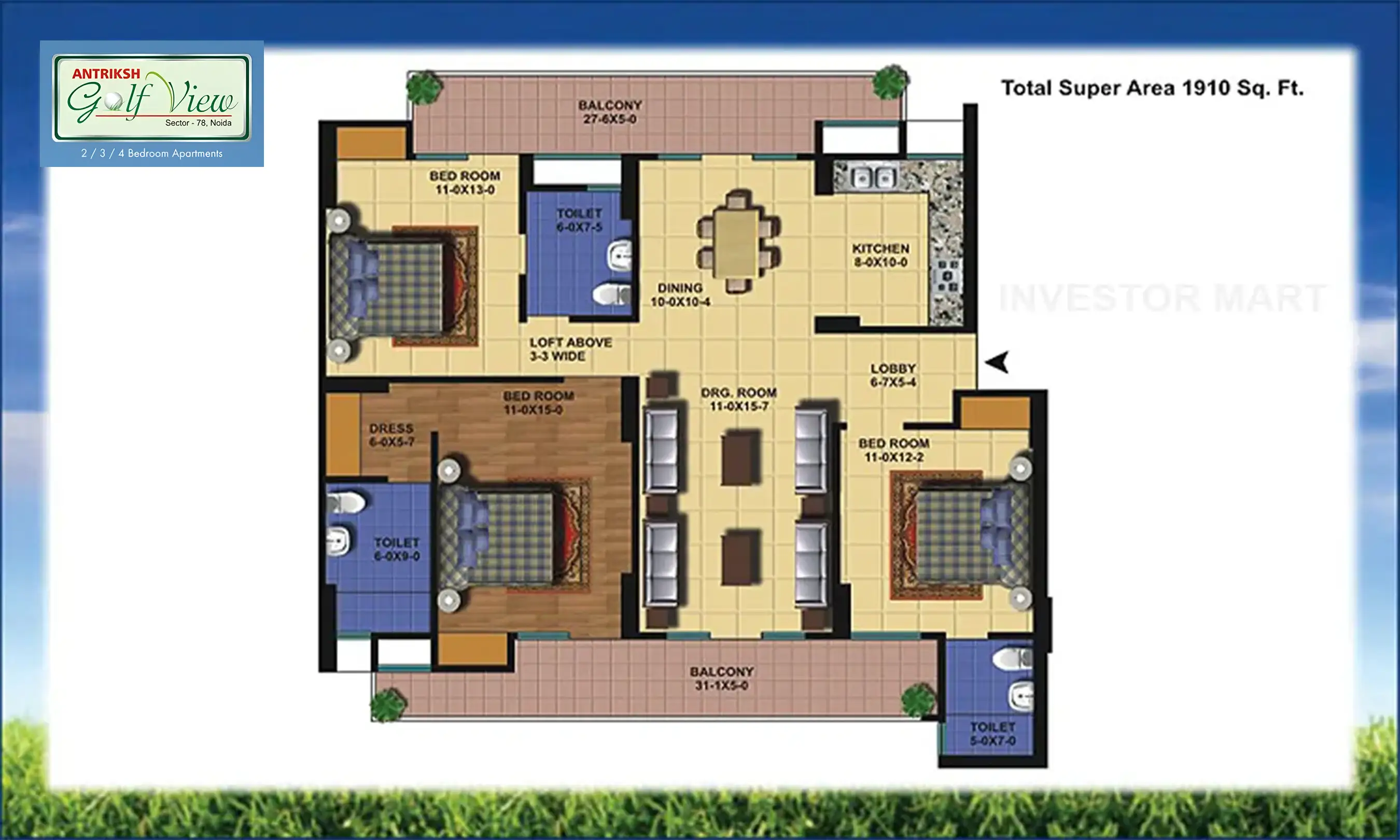 1910 Sqft